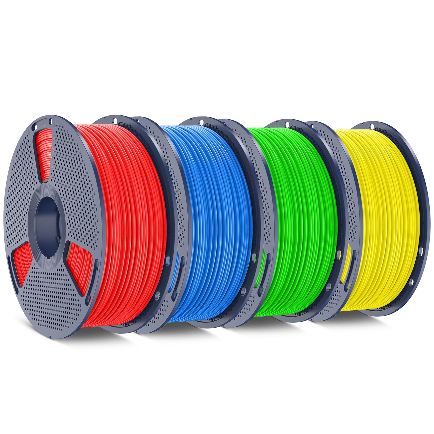 SUNLU ABS Filament 1.75mm 3D Printer Filament Bundle, Strong and Durable, Excellent Toughness, Individually Vacuum Packed, 4kg i