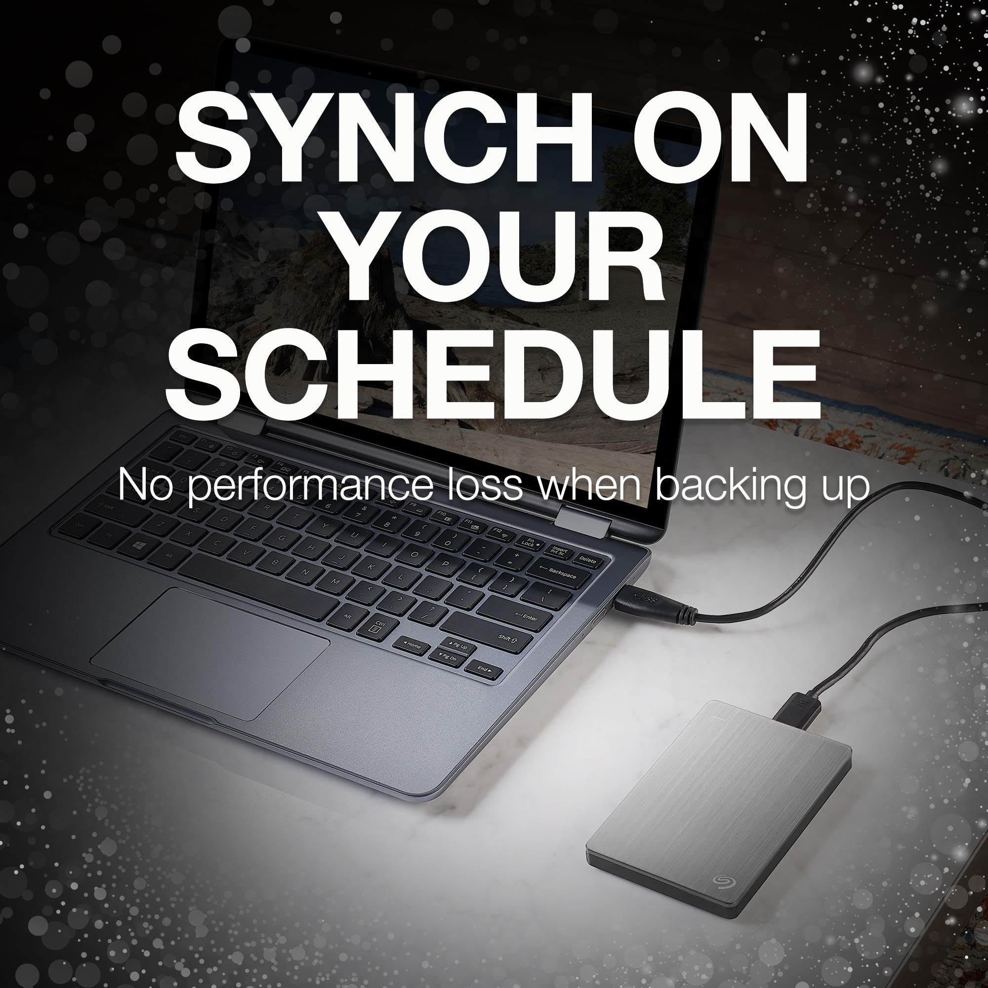 Seagate Backup Plus Slim 1TB External Hard Drive Portable HDD � Silver USB 3.0 for PC Laptop and Mac, 2 Months Adobe CC Photography (STDR1000101)