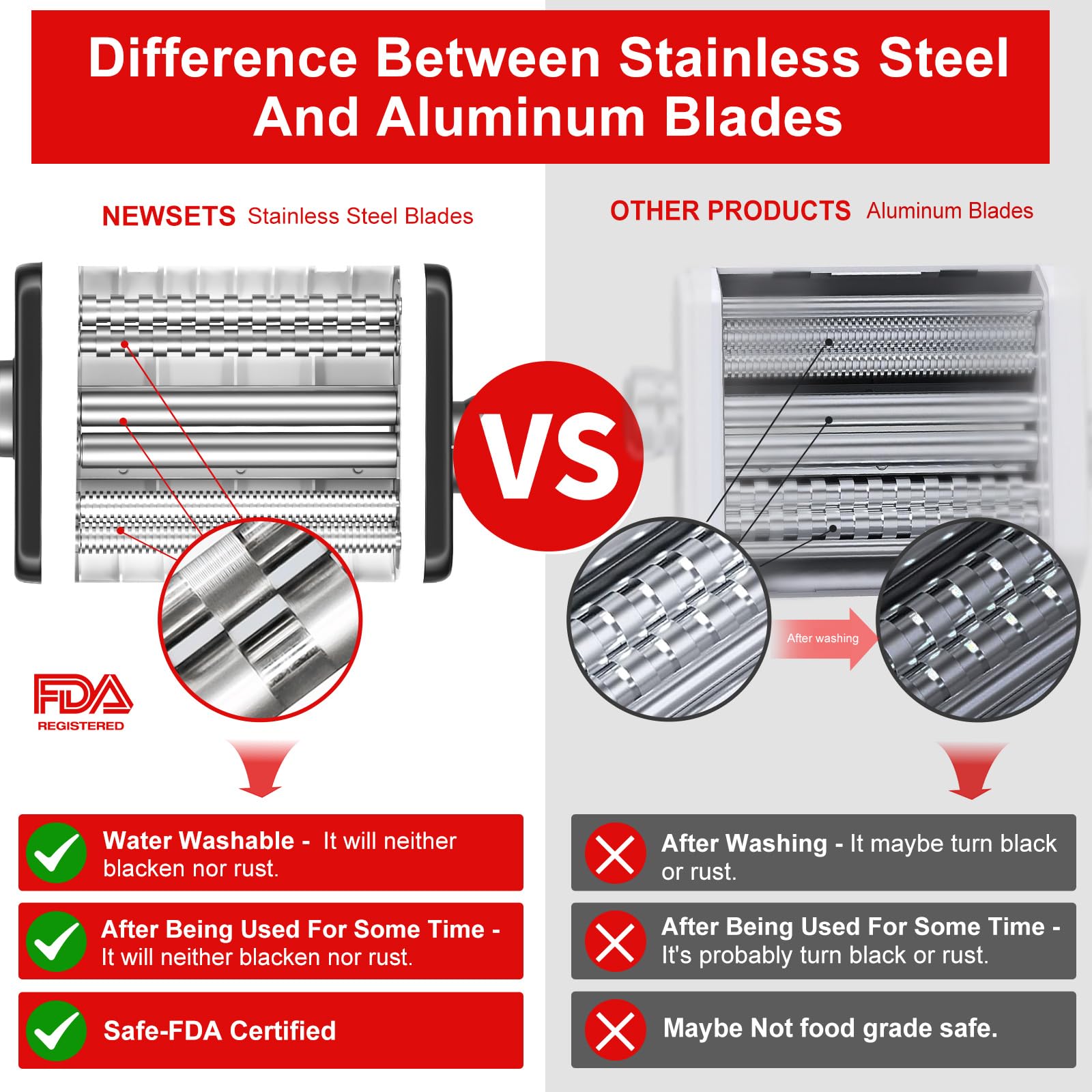 Pasta Maker Attachment For All Kitchenaid Mixers, Noodle Maker Kitchen Aid Mixer Accessories 3 In 1 Including Dough Roller Spagh