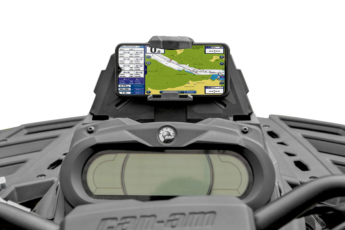 Sautvs Electronic Device Holder For Can Am Outlander 500 650 800 1000 L Max, Smart Phone Tablet Gps Holder Mount With Storage Bo