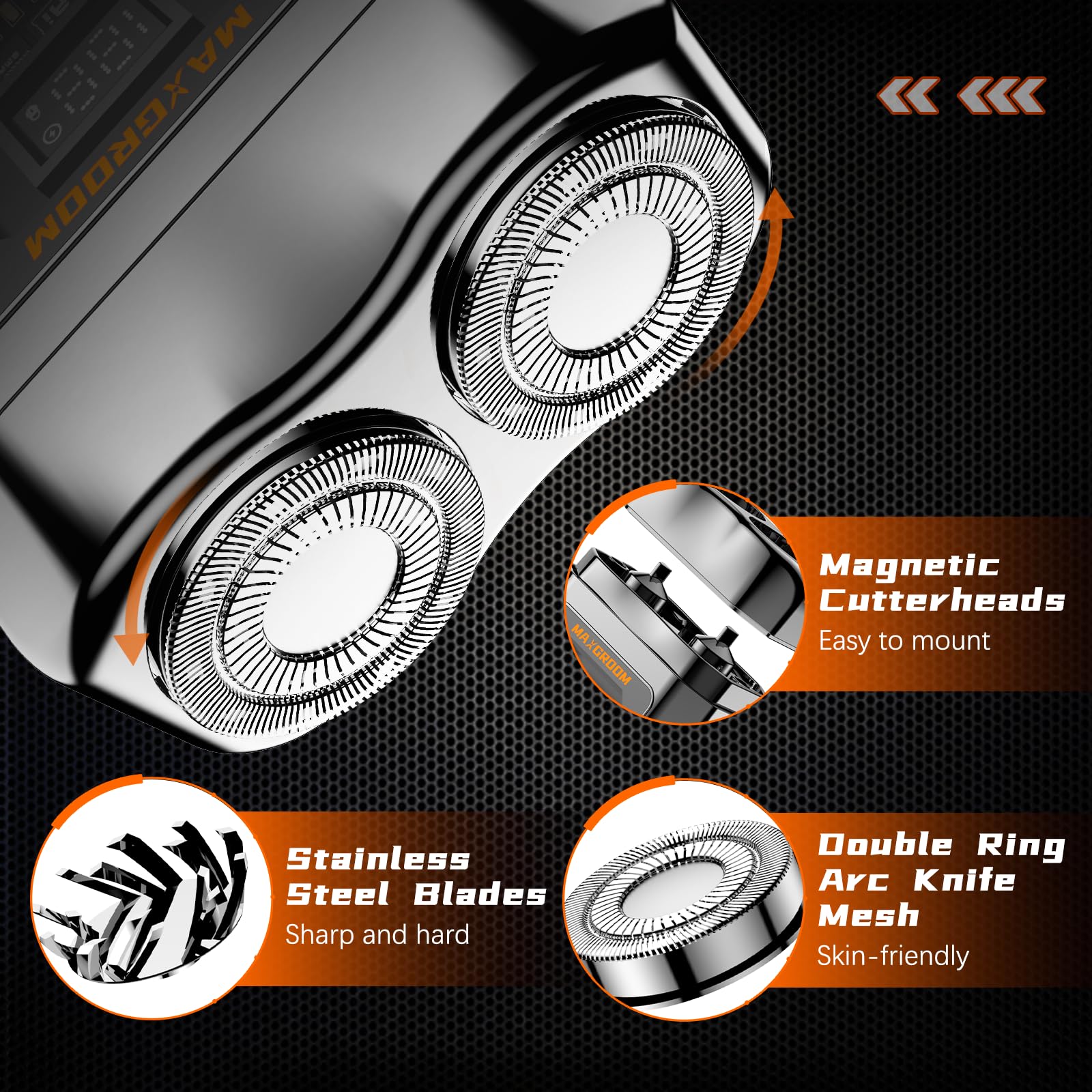 Mini Portable Electric Shaver, Maxgroom 8500Rpm Compact Motor Electric Razor For Men, Ipx7 Waterproof Wet & Dry Cordless Pocket