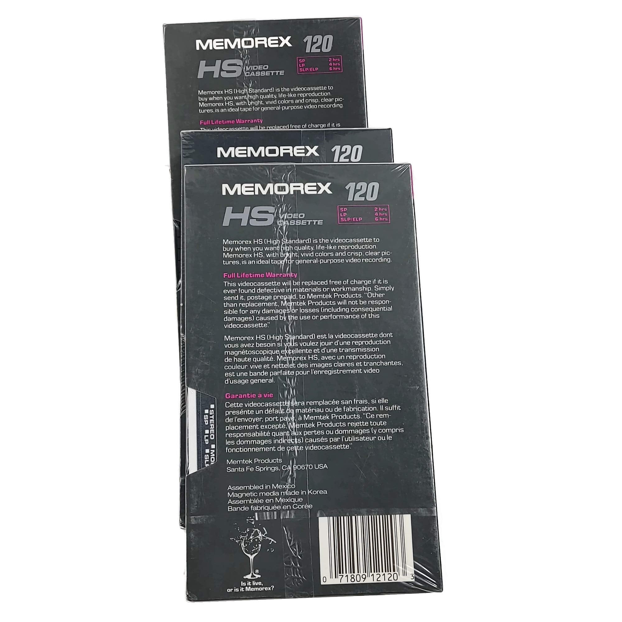3 Pack Hs T 120 Minute Video Tape