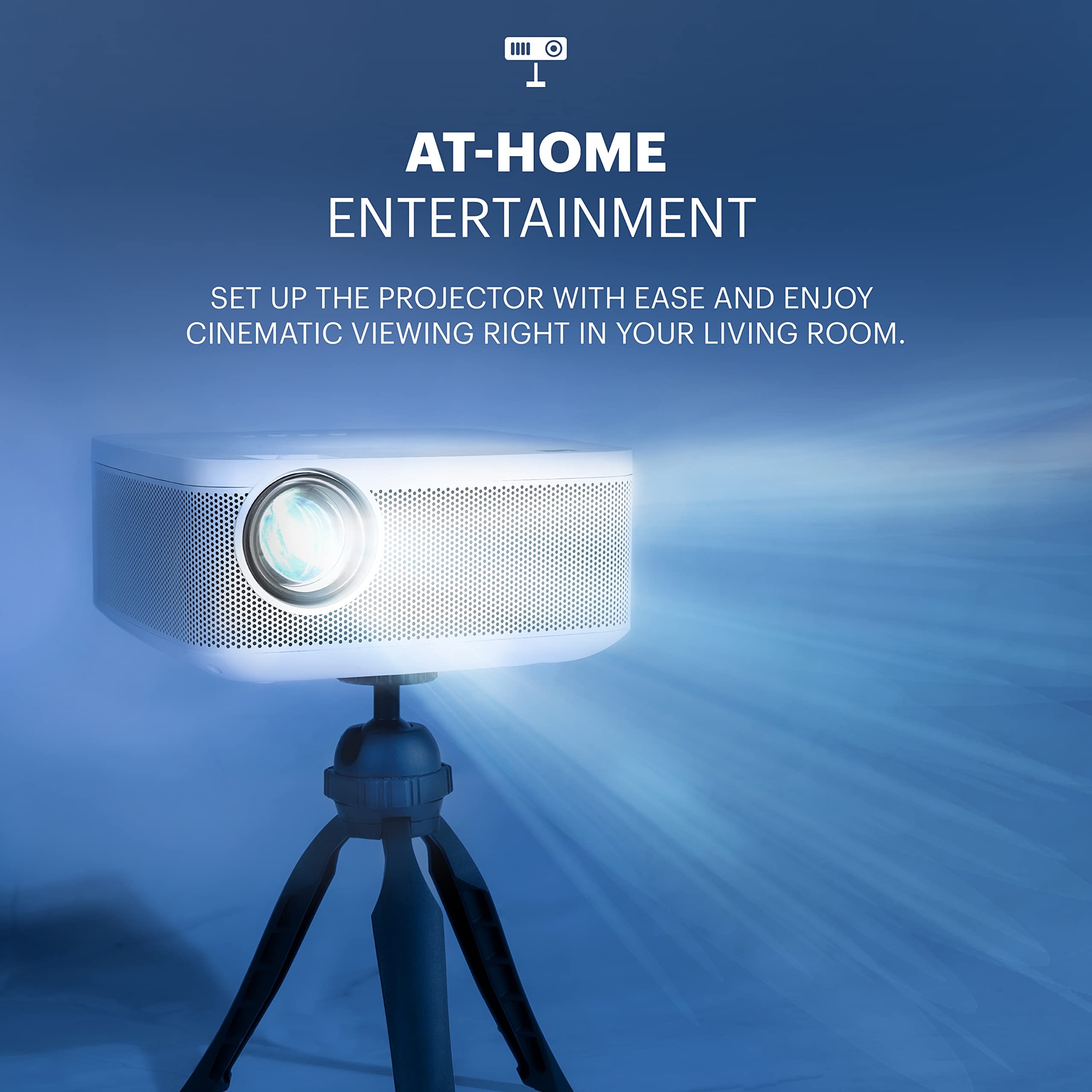 Kodak Flik X10 Full Hd Multimedia Projector Kit | 1080P Mini Compact Portable Home Theater System Bundle With 100    Projection