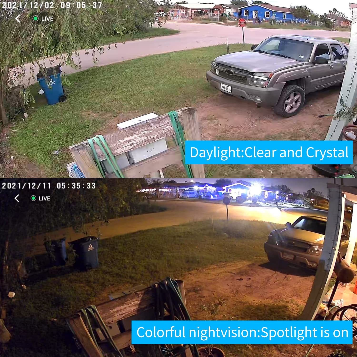 2K Ptz Solar Wifi Security Camera With Ai Motion, Color Night Vision, 360 View, Waterproof, Alarm   Rechargeable Battery