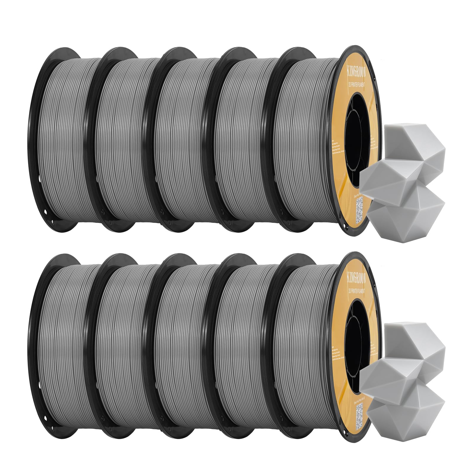Kingroon High Speed PETG 3D Printer Filament Bundle 1.75mm, 3D Printer Rapid Filament for 30-600mm/s Hyper Printing Filament, Di
