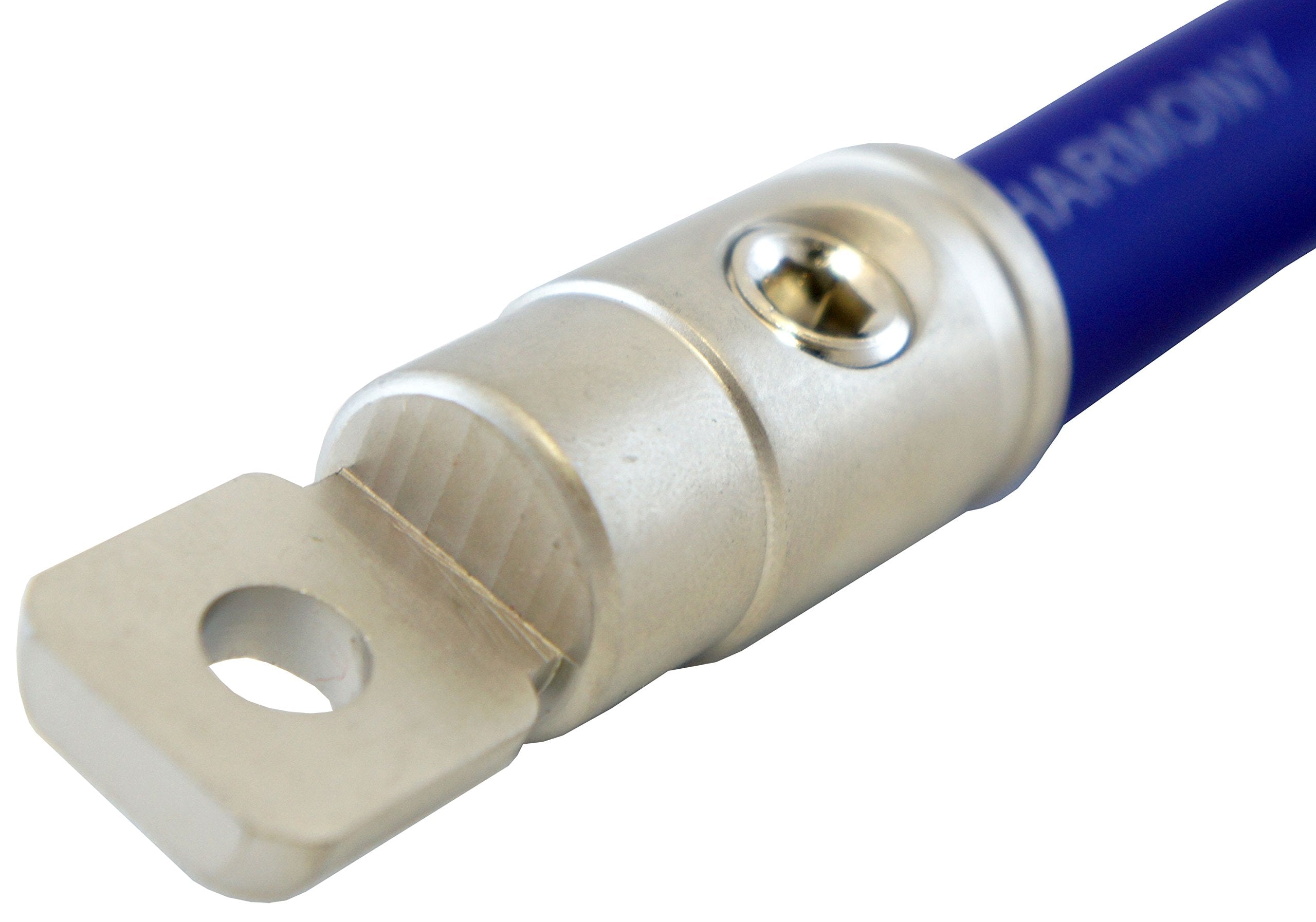 Harmony Audio Ha Rt0 Car Stereo Power Or Ground 1/0 Gauge 5/16'' Ring Terminal Screw Set Heavy Duty  Nickel Plated