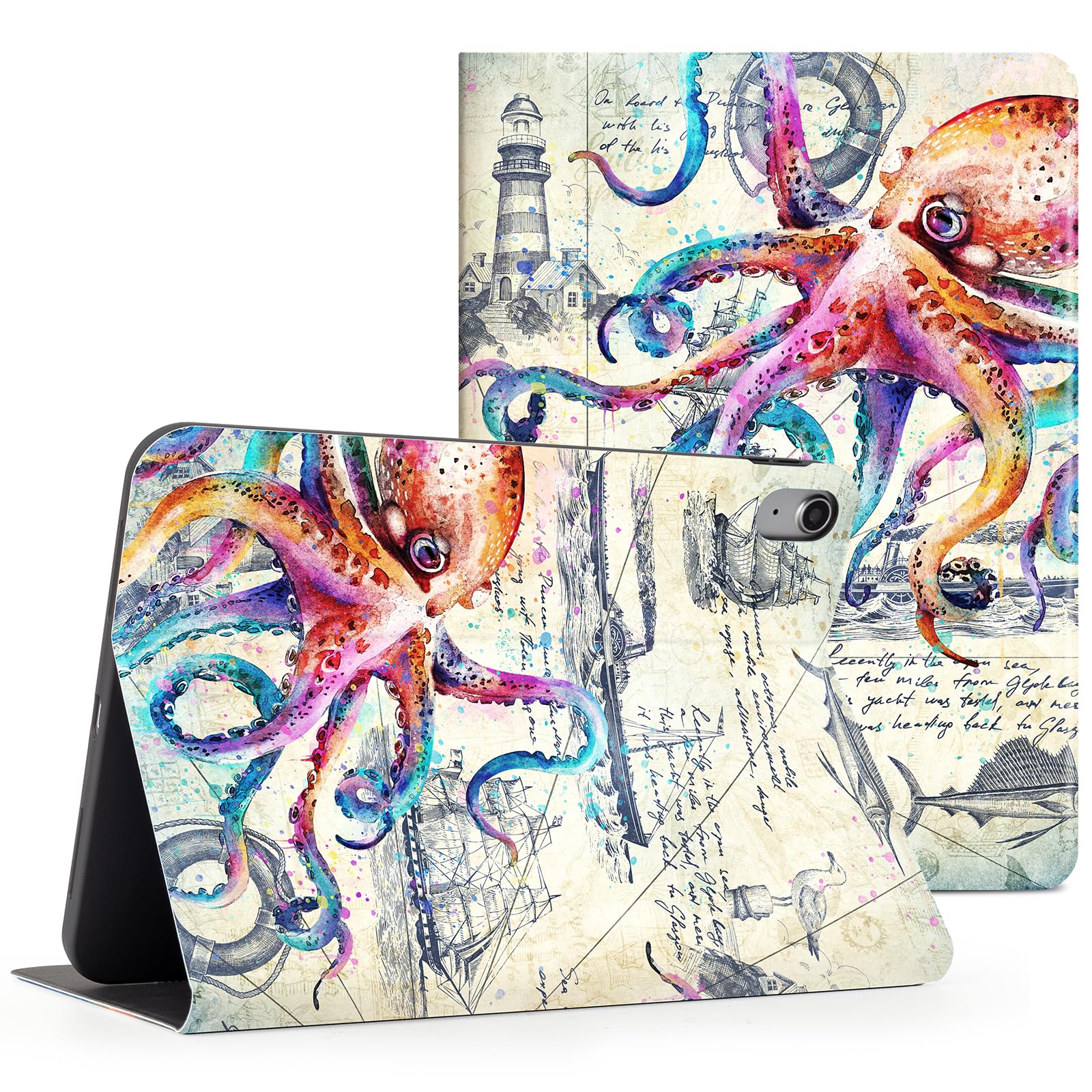 Lokigo Ipad 10Th Generation Case 2022, 10Th Gen Ipad Case, Ipad 10.9 Case, 10.9 Inch Ipad Case, Multi Angle Viewing Protective S