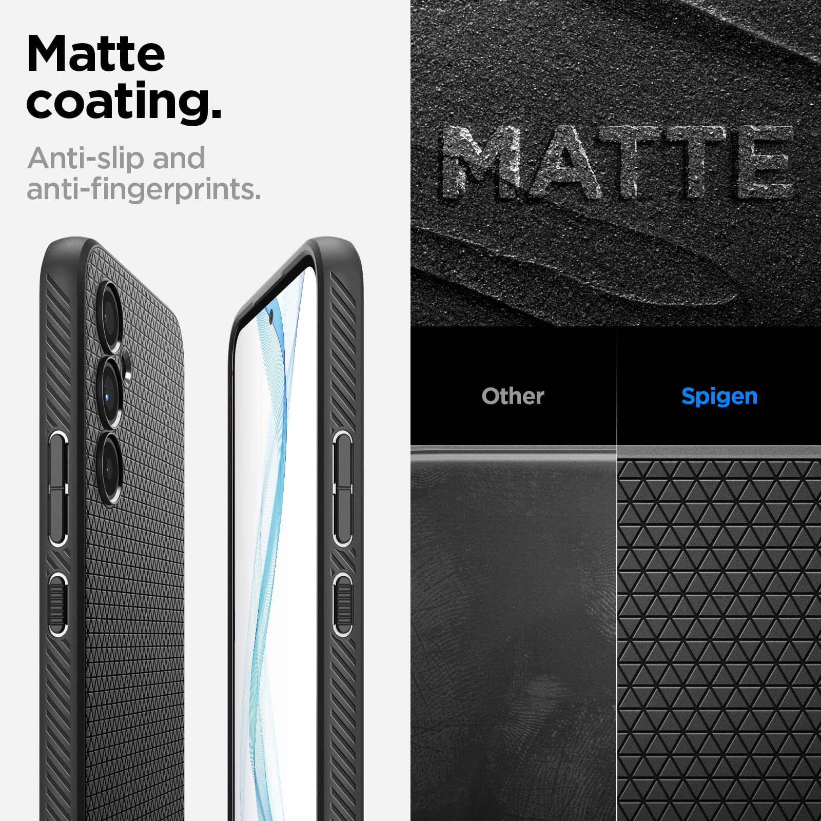 Spigen Liquid Air Designed For Galaxy A54 5G Case (2023) - Matte Black