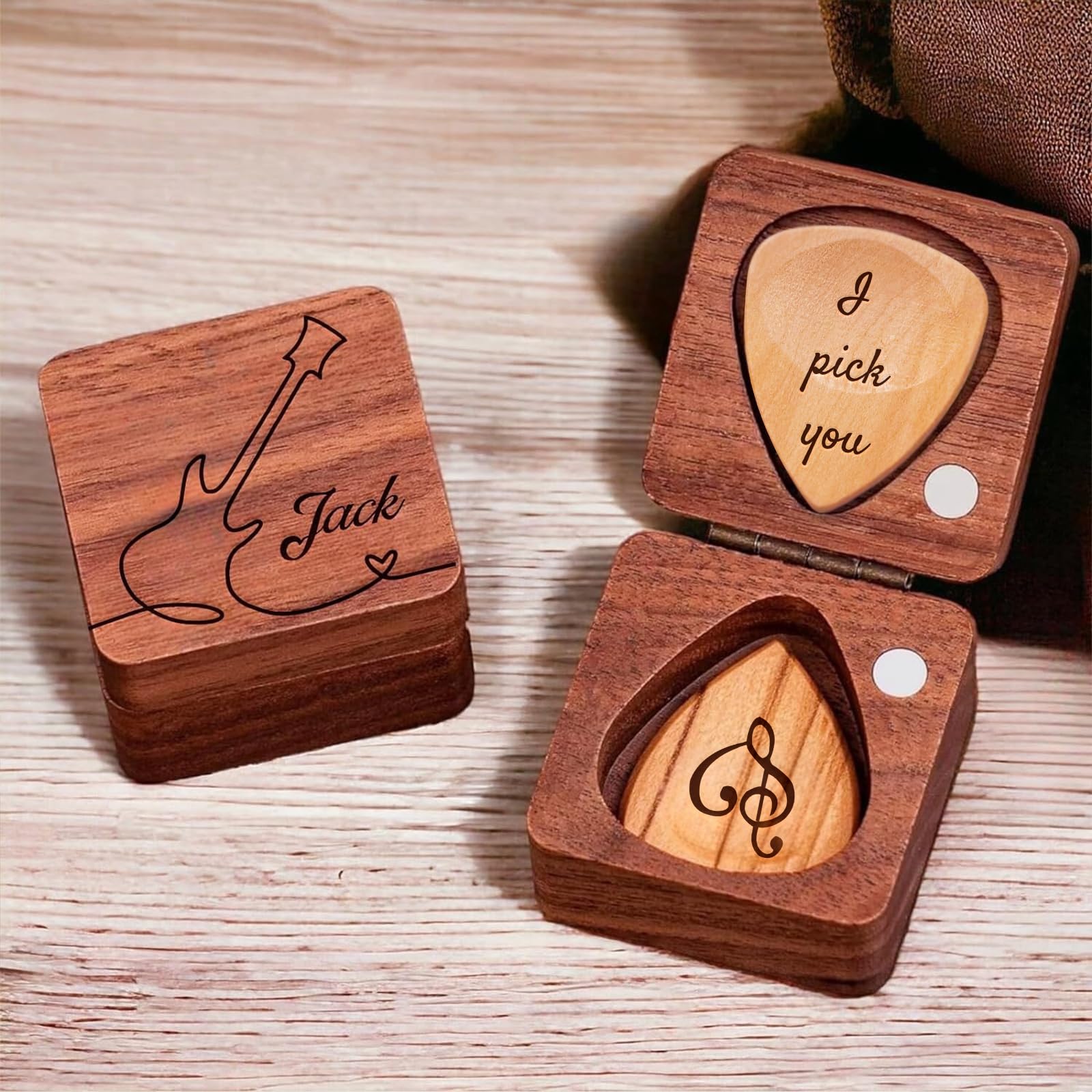 Yojo Custom Guitar Picks,Personalized Guitar Picks Holder,Custom Guitar Picks With Case,Unique Custom Gift For Friends,Son,Husba