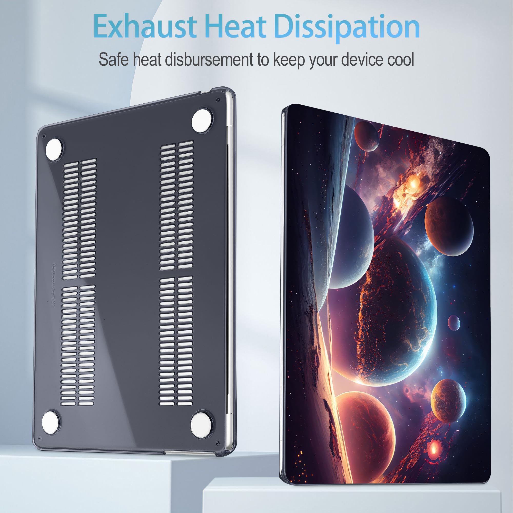 Mektron For 2024 M3 Macbook Air 13.6 Inch A3113 Case Compatible 2022 2023 A2681 M2 Chip With Liquid Retina Display Touch Id, Pri