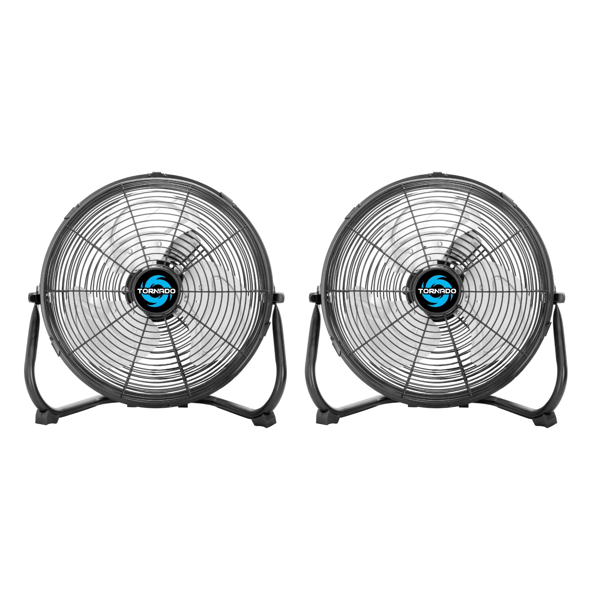Tornado 12 Inch High Velocity Floor Fan, Heavy Duty Metal Industrial Fans, 3 Powerful Speed, 120 Adjustable Tilting 6.0 FT Cord 