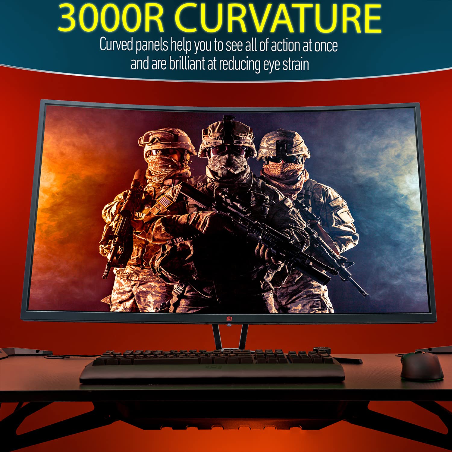 Deco Gear 39'' Curved Widescreen Gaming Monitor, 2560X1440, 1Ms Mprt, 165 Hz, 16:9, Hdr400, 4000:1