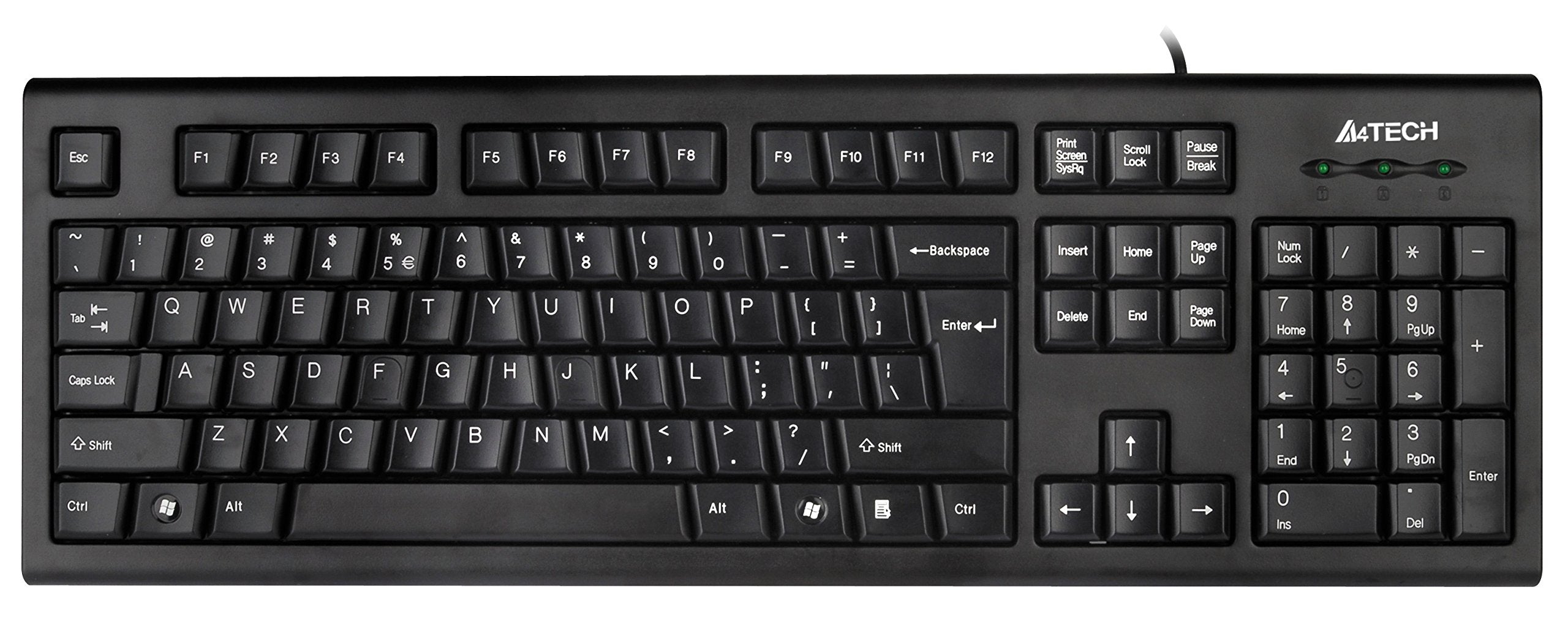 A4Tech Krs 85 Natural A Rounded Edge Ergonomic Keyboard