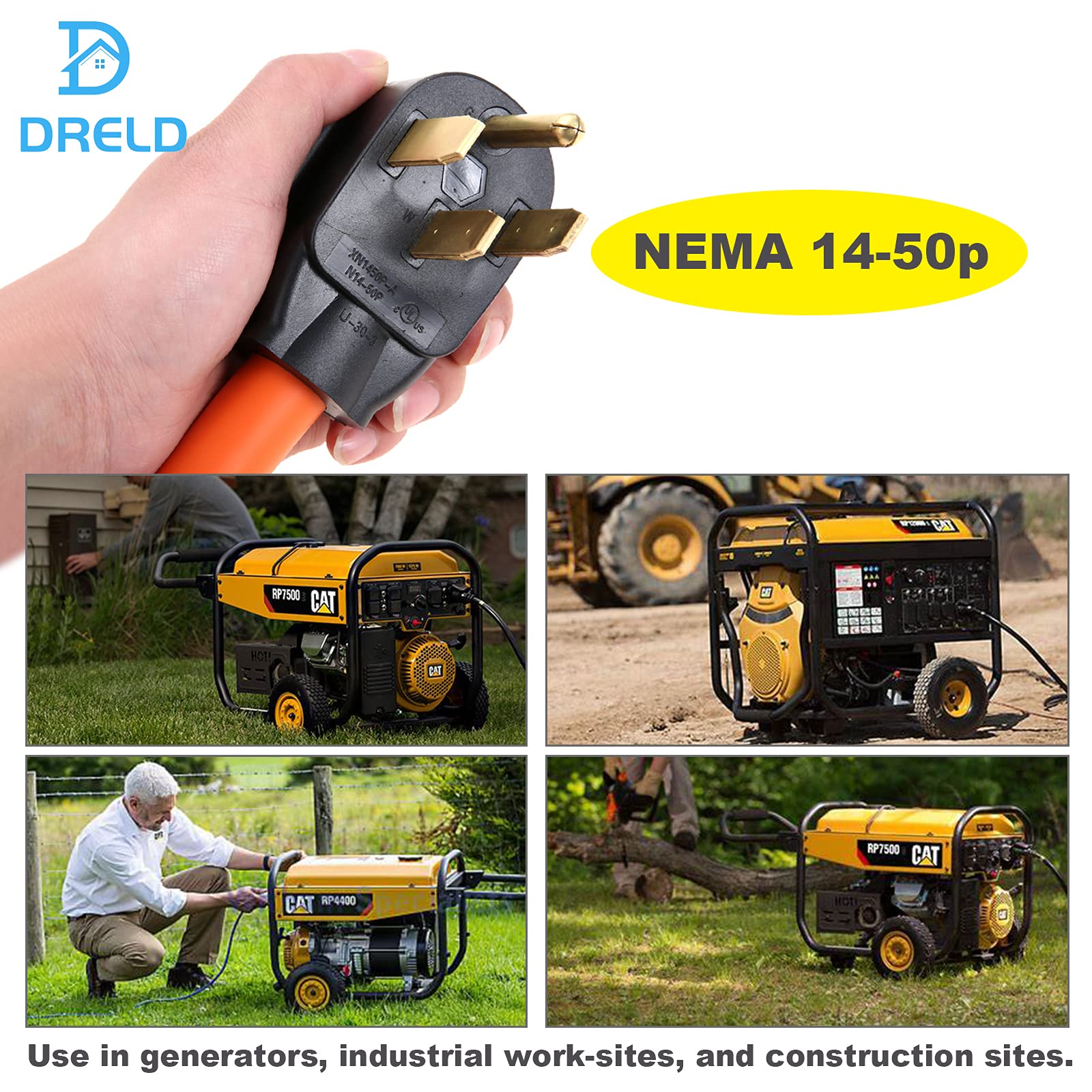 4 Prong 220V 14 50P Outlet Plug To 120V 5 20R/15R Female Adapter Power Cord For 20V 15/20Amp Household W/Breaker