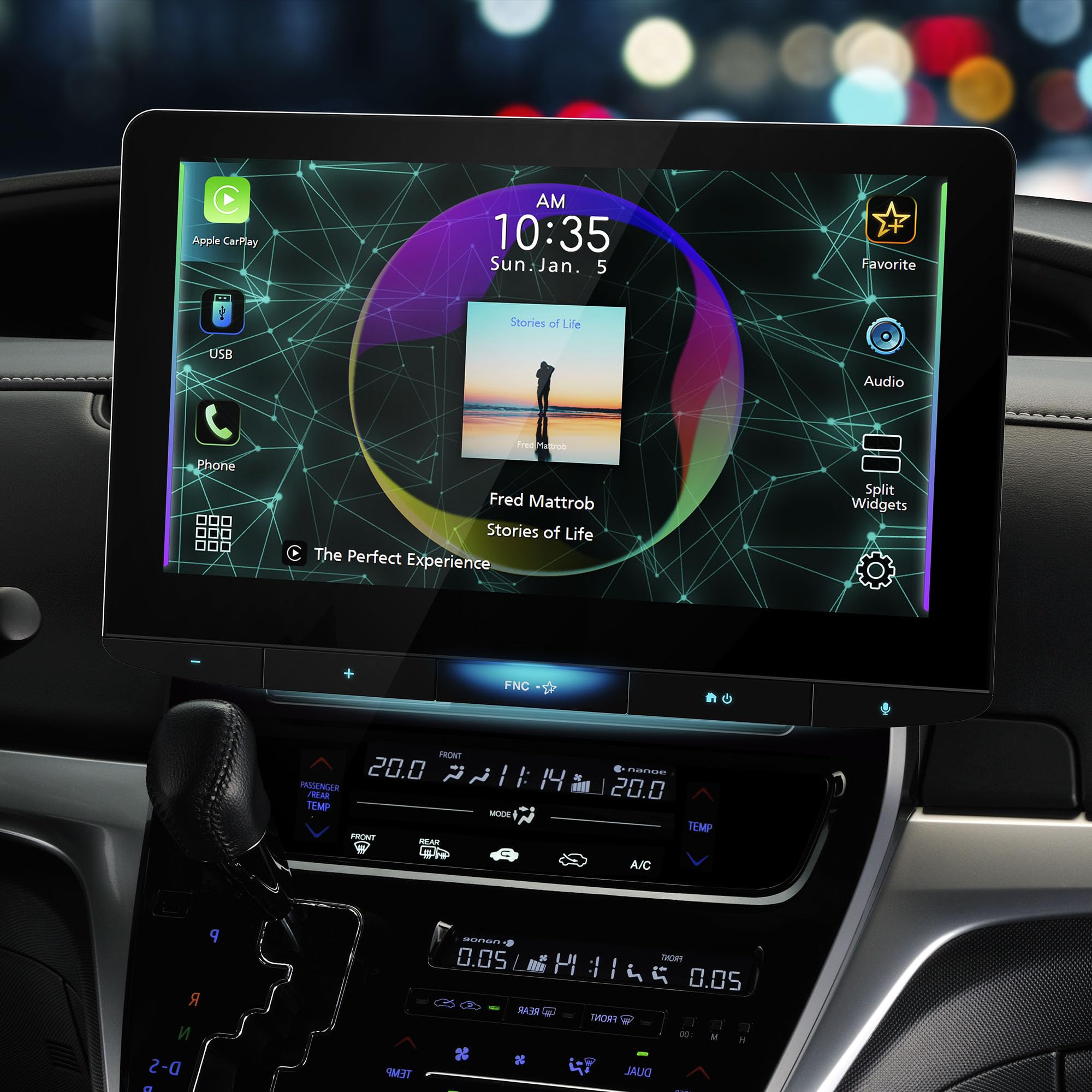 Jvc Kw Z1000W Bluetooth Car Stereo Receiver With Usb Port  10.1'' Floating Touchscreen Hd Display, Am/Fm Radio   Mp3 Player   Do