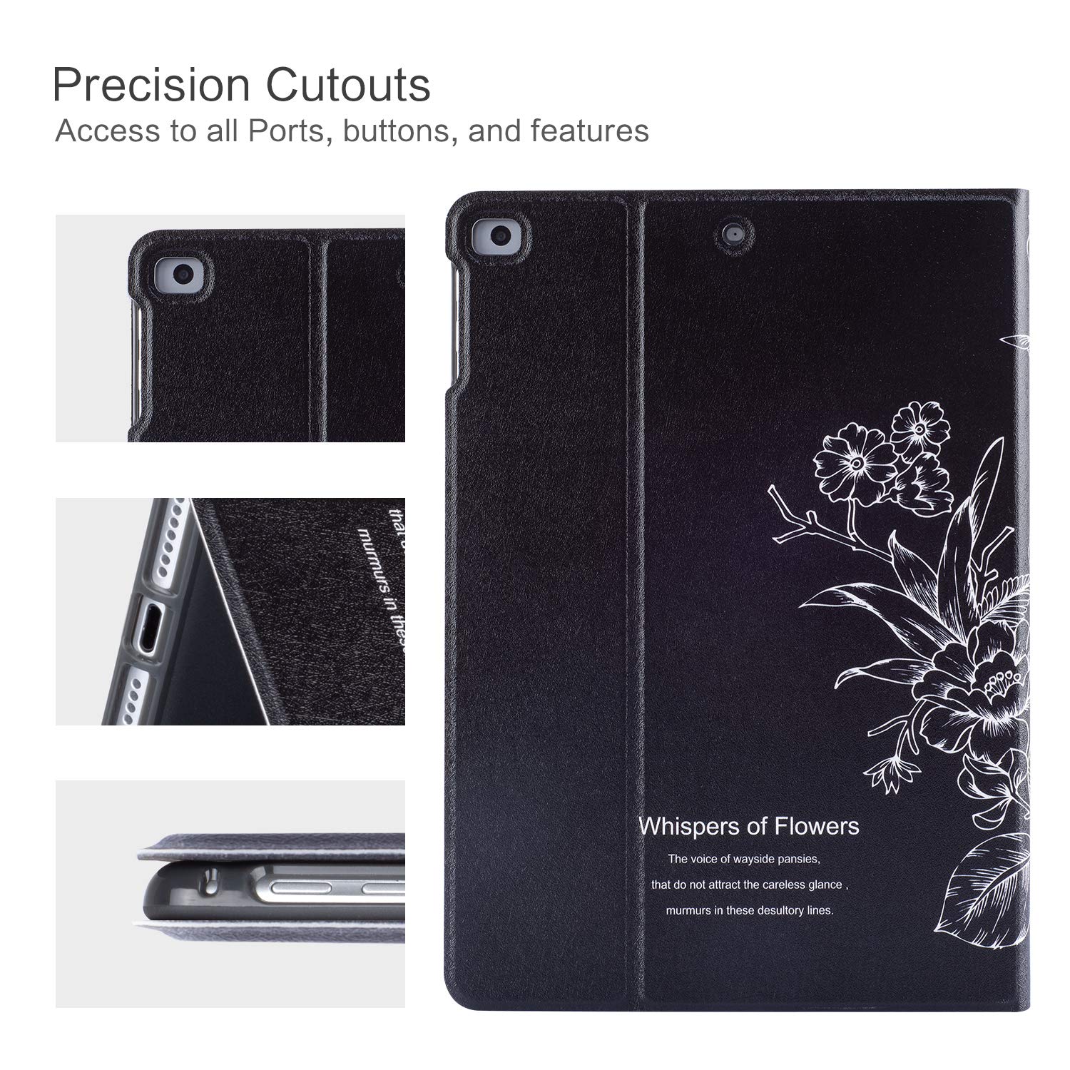 Ipad Air Case, Ipad Air 2 Case, Ipad 9.7 Inch 5Th / 6Th Generation Case 2017 2018, Vimorco Premium Leather Folio Cover With Adju