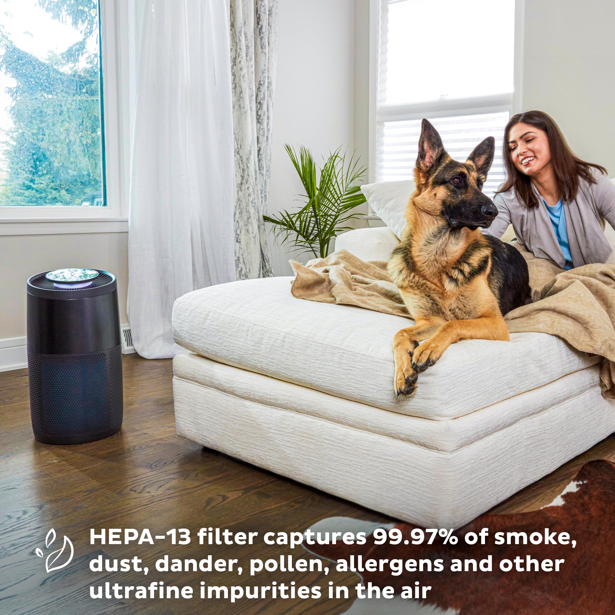Instant Hepa Quiet Air Purifier From The Makers Of Instant Pot With Plasma Ion Technology, Rooms Up To 1,940Ft2, Removes 99% Of