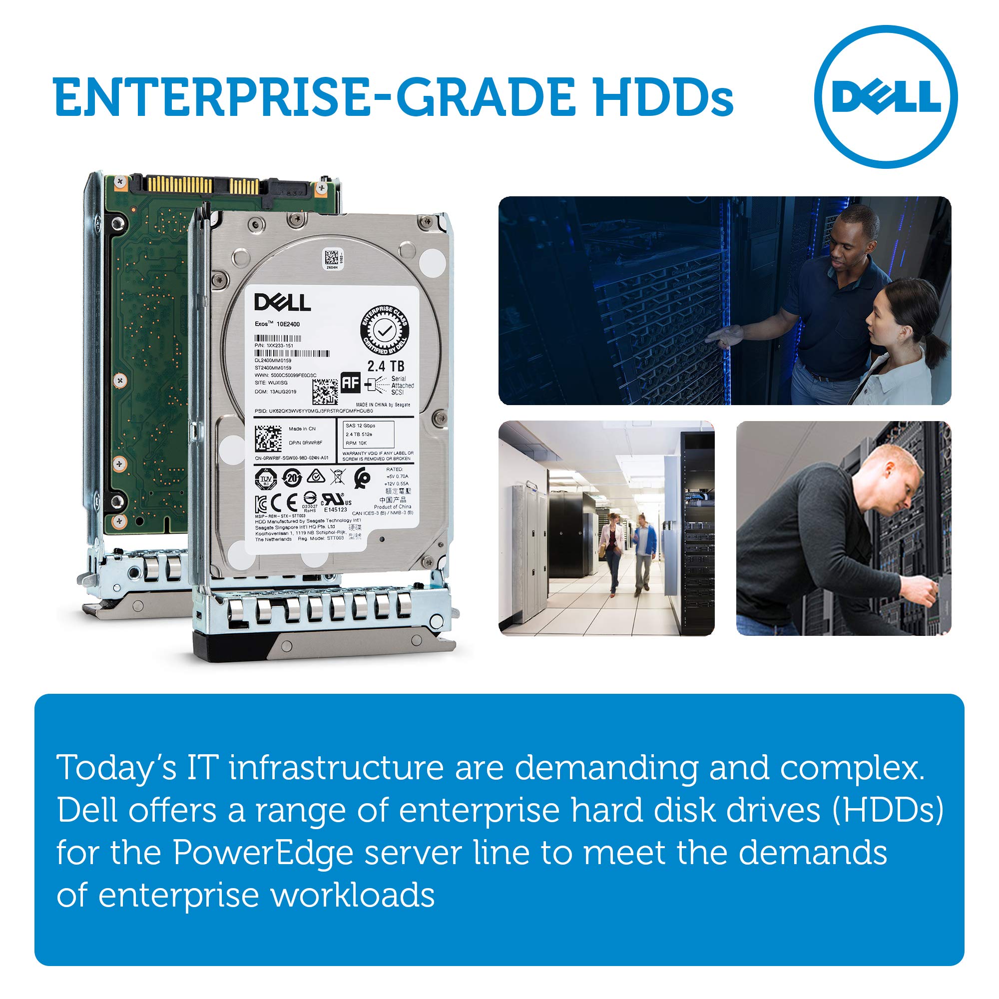 Dell 401 Abhq 2.4Tb 10K Sas 2.5 Inch Poweredge Enterprise Hard Drive In 14G Tray Bundle With Compatily Screwdriver Compatible Wi