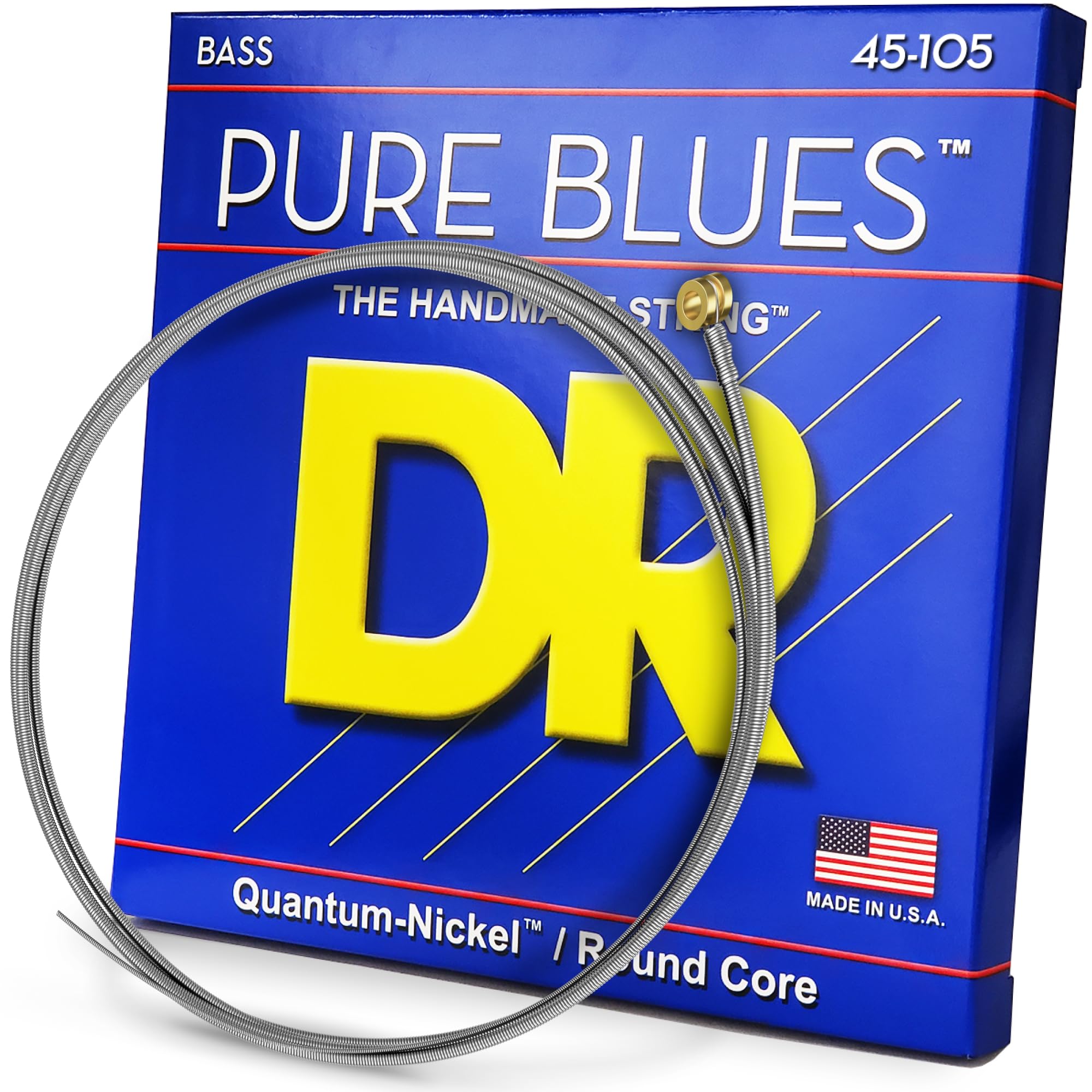 DR Strings PURE BLUES Bass Guitar Strings (PB-45), Silver