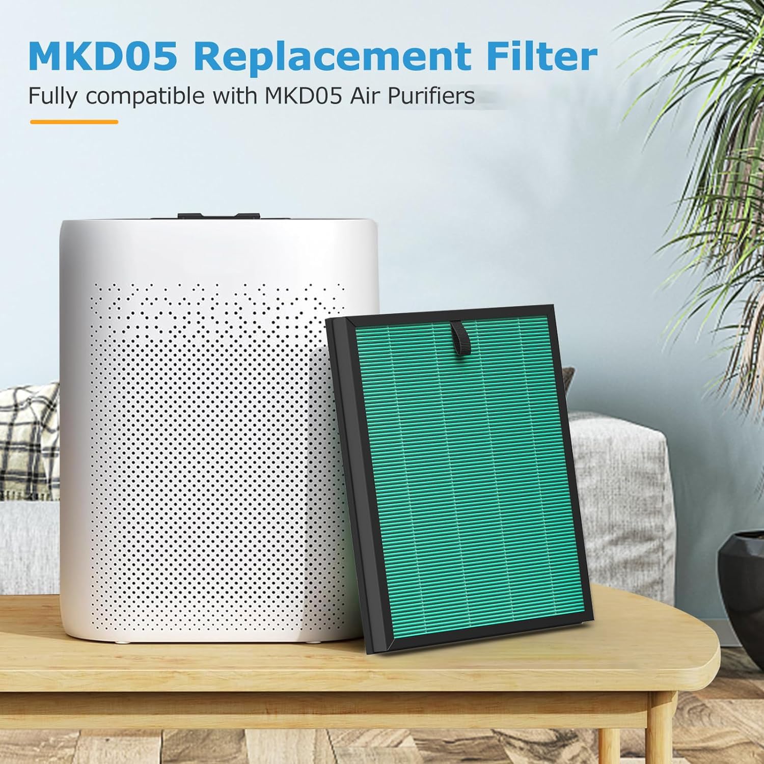 Isingo Mkd05 Air Filter Replacement Compatible With Mkd05 Air Purifier, 4 In 1 High Efficiency H13 True Hepa Filter   Pet Dander