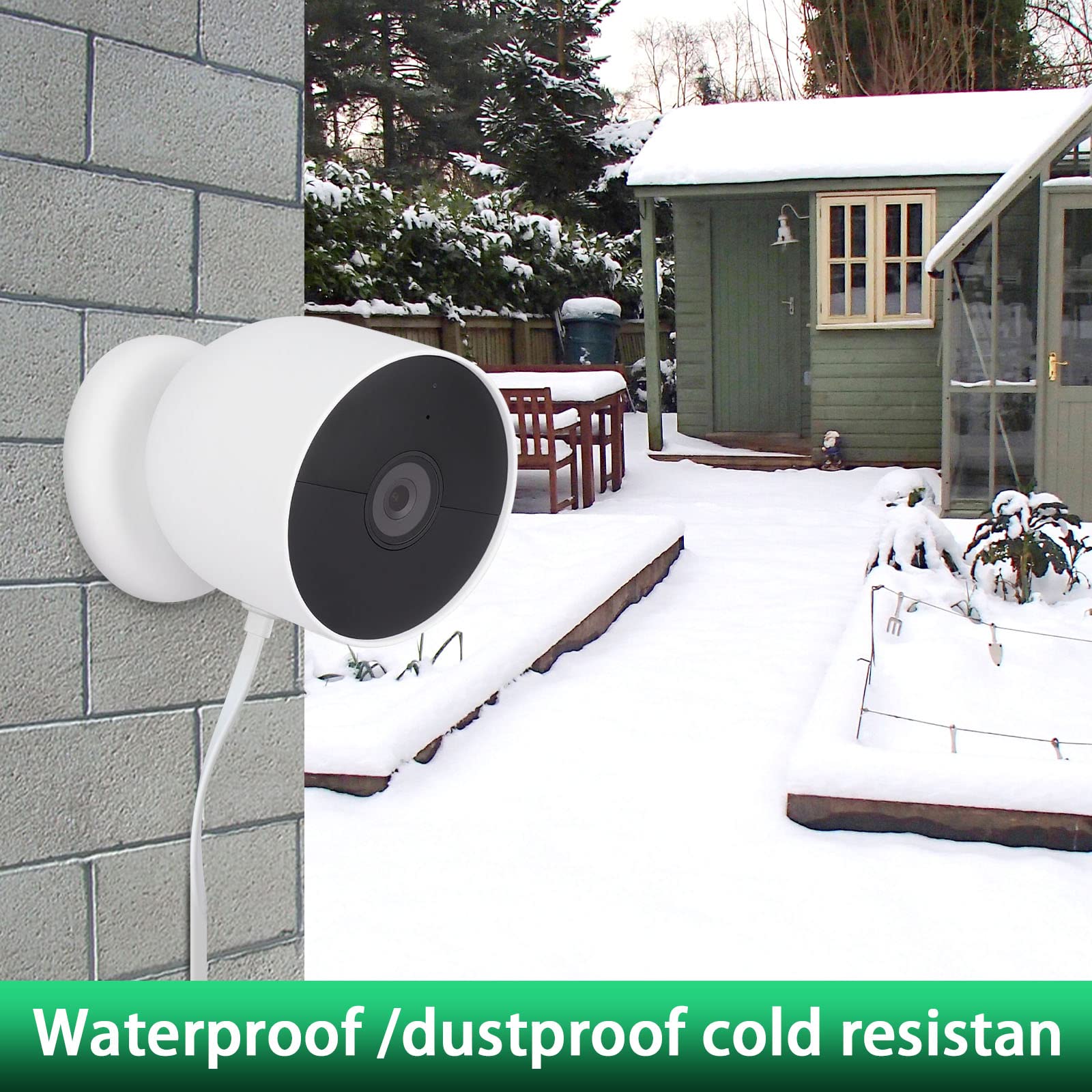 Uyodm 16.5Ft/5M Power Cord Cable Compatible With Google Nest Cam Outdoor Or Indoor, Battery(2Nd Generation)  Weatherproof Chargi