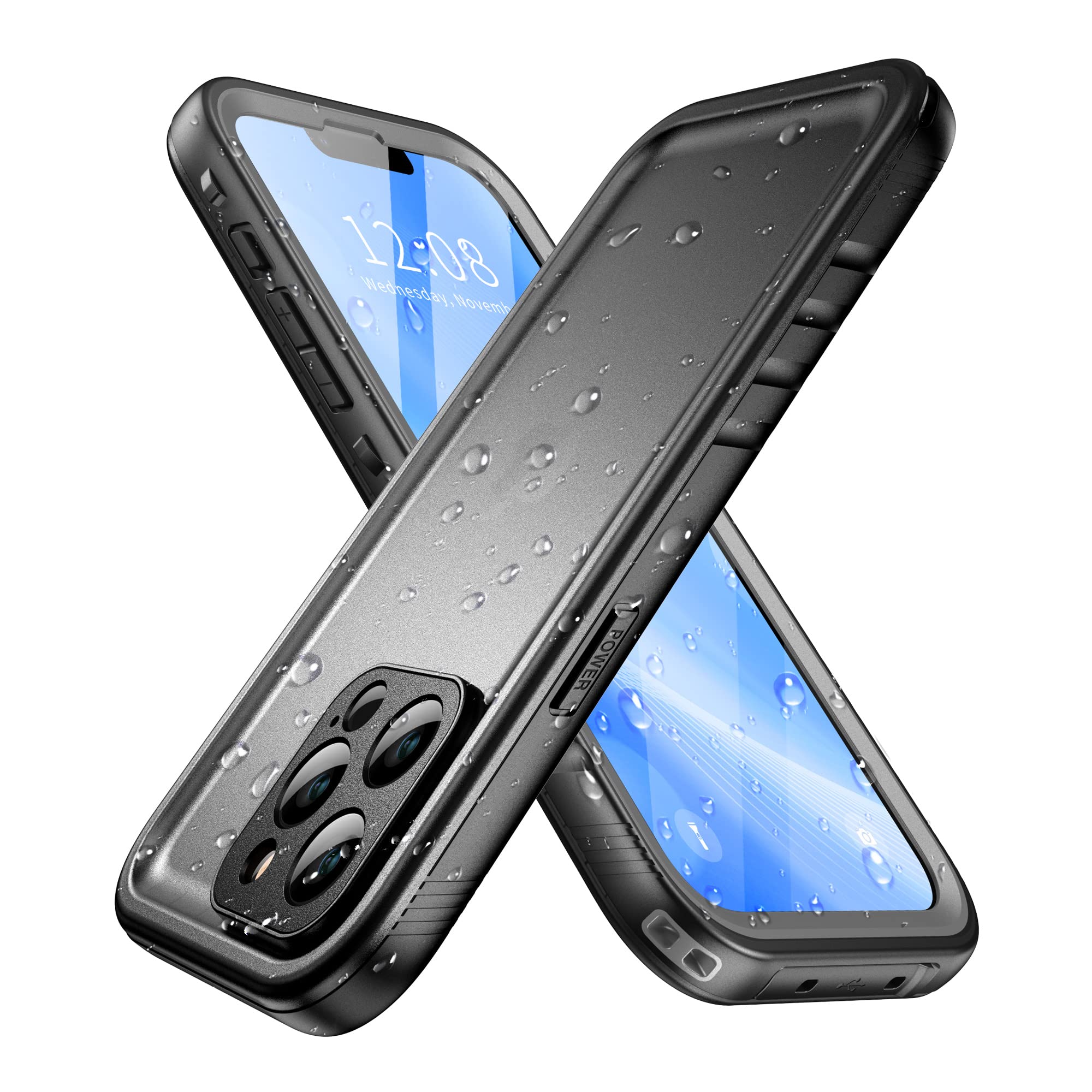 Sportlink For Iphone 13 Pro Max Case, Waterproof Dustproof Shockproof 13 Pro Max Phone Case With Built In Screen Protector, Full