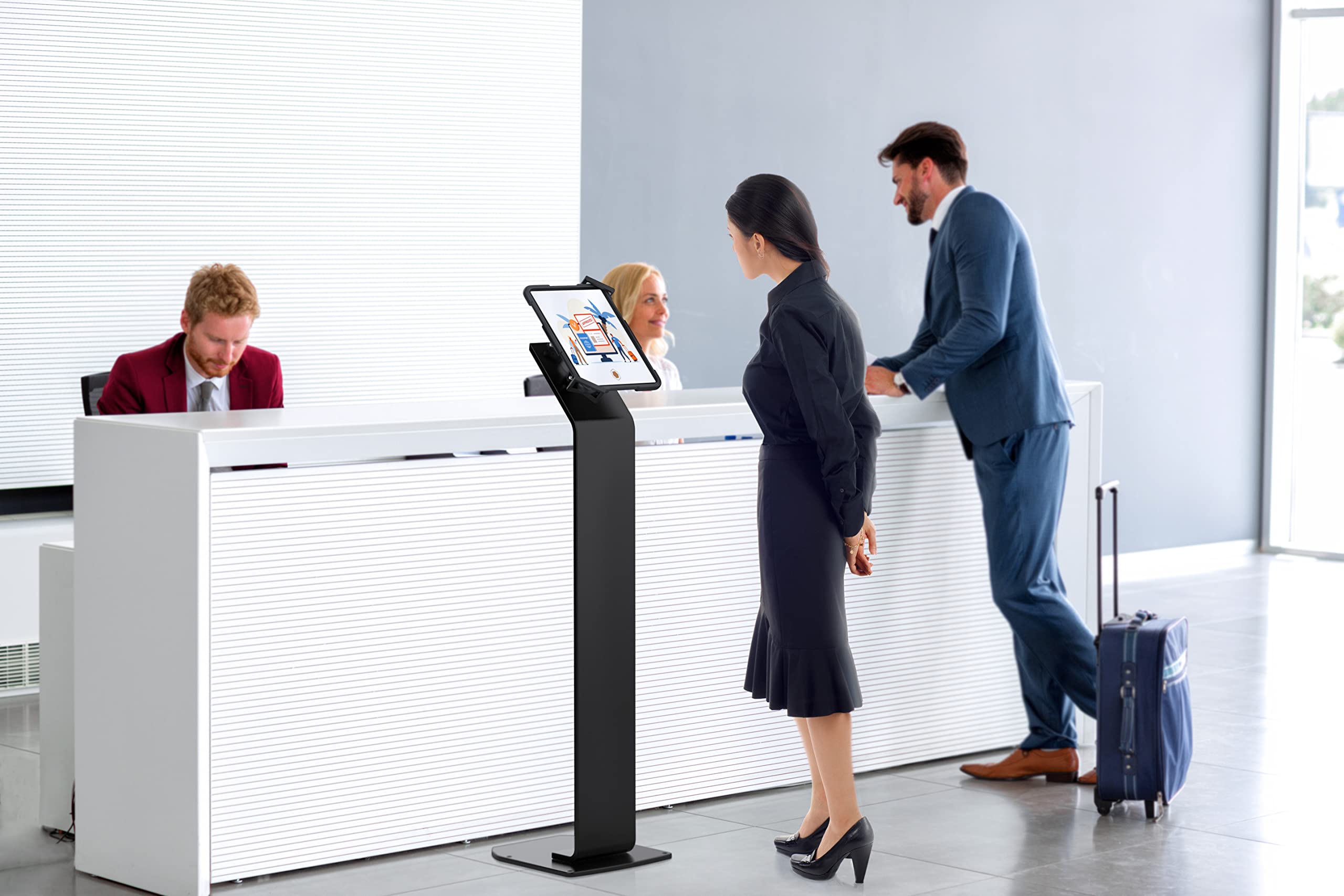 Locking Floor Stand - Cta Premium Support Base Kiosk Lock & Key Security - Ipad Air 11 M2 (2024) - Pro 11 M4 (2024) - Air 13 M2