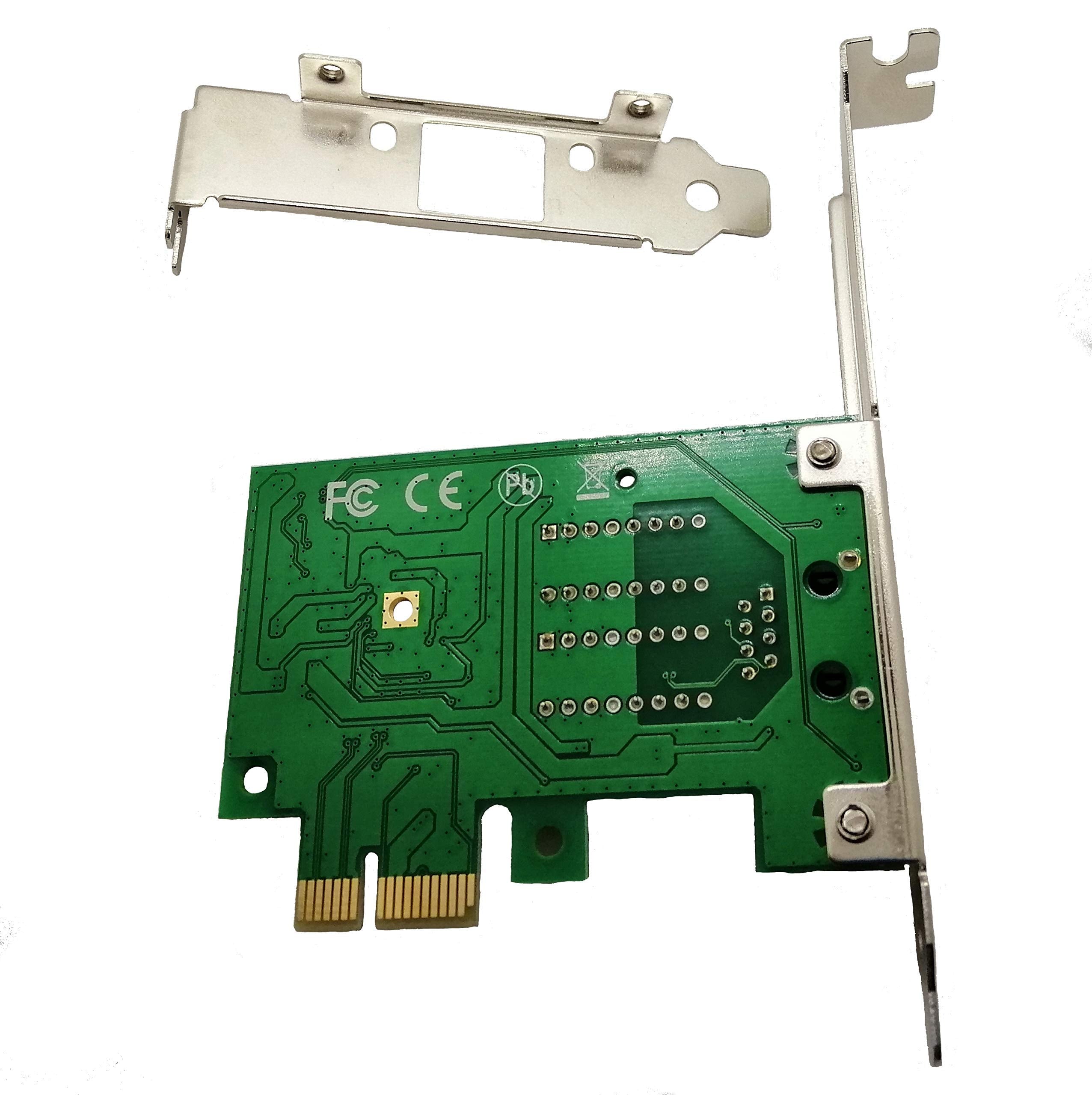 Realtek Chipset Gigabit Pci Express Ethernet Network Interface Card With Low Profile Bracket (No Software))