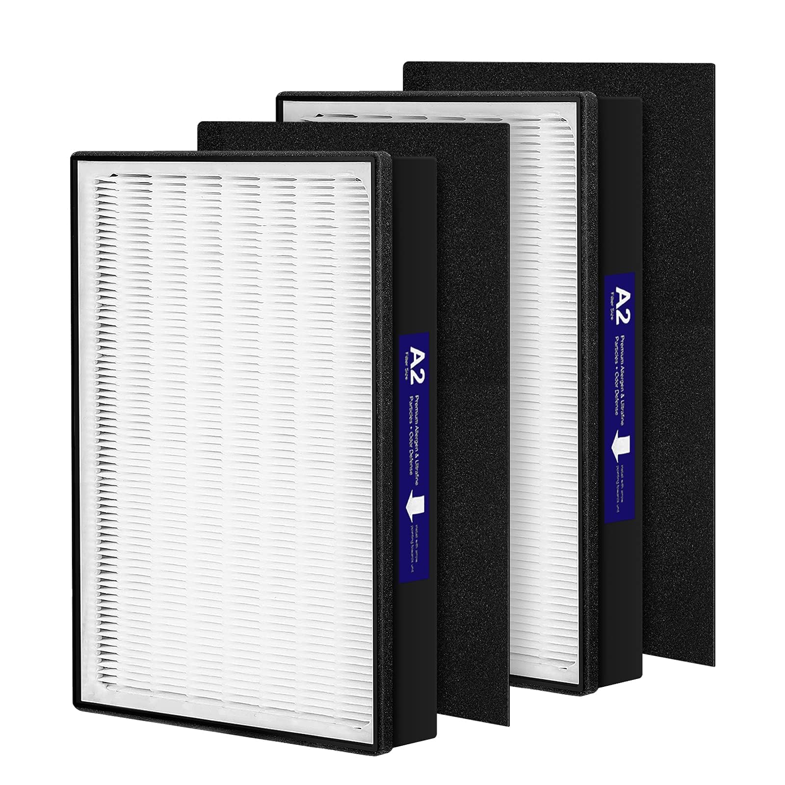 2 Pack A2 H13 Hepa Replacement Filter Compatible With 3M Filtrete Room Air Purifier Models Fap C02 A2, Fap C03 A2, Fap T03 A2, P