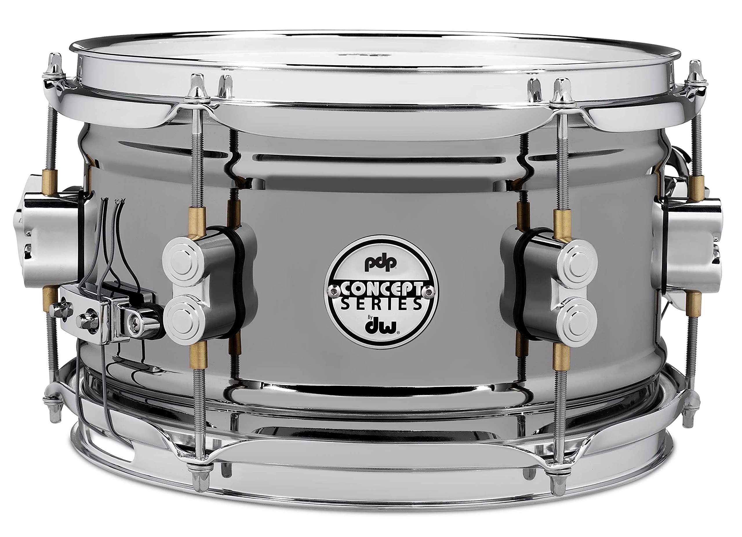 Pacific Drums Concept Series Black Nickel Over Steel Snare Drum, 6''X10'' (Pdsn0610Bncr)