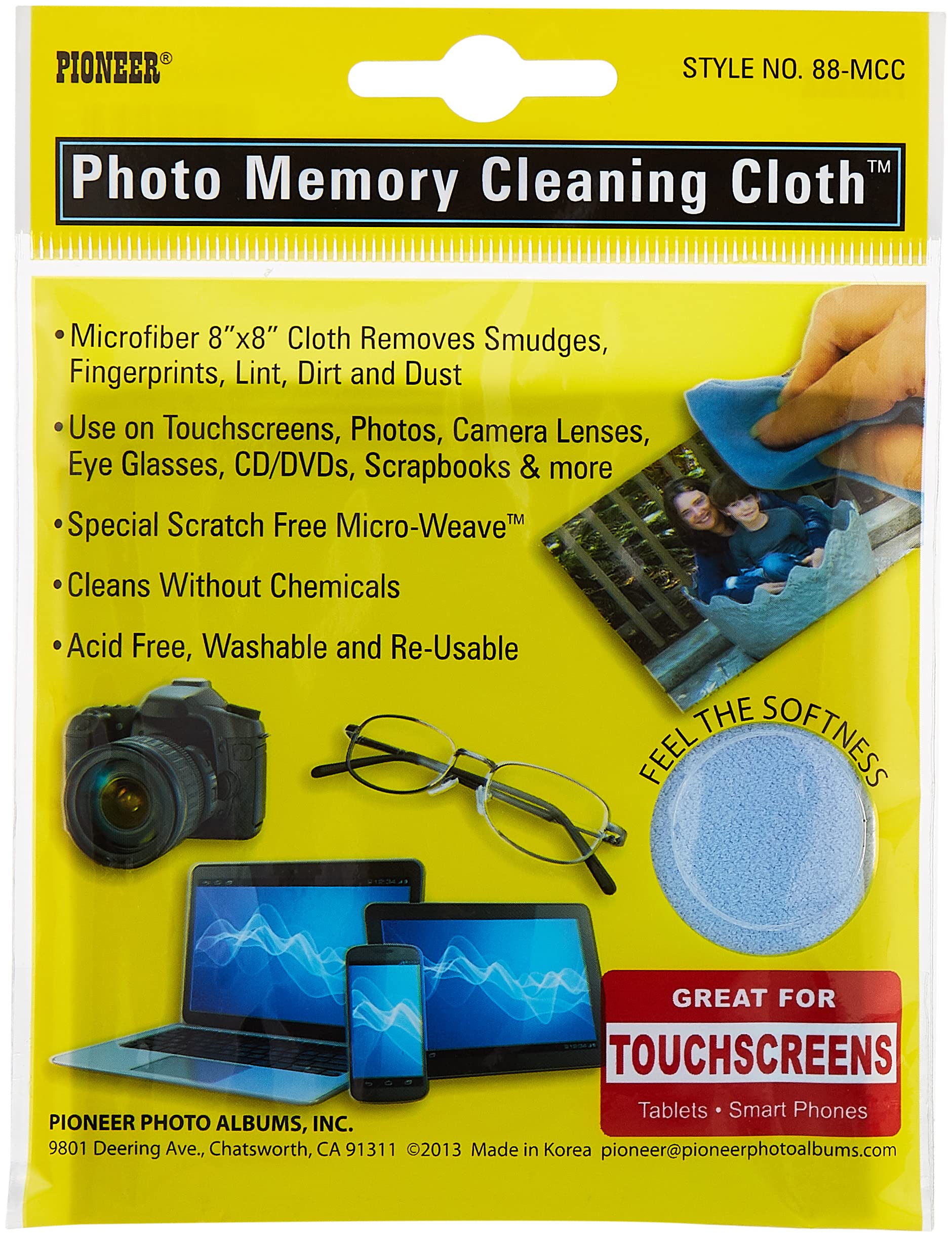 Pioneer Photo 88-MCC Microfiber Cloth, Blue