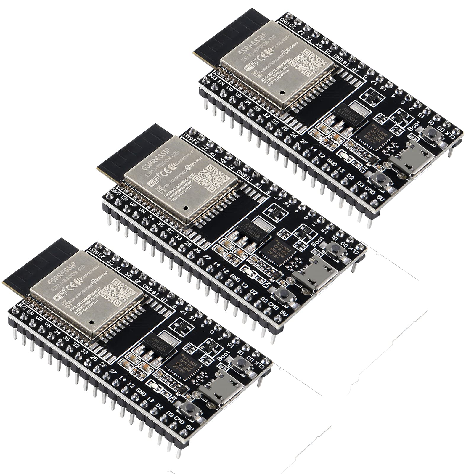 Qccan 3Pcs Esp32 Devkitc Core Board Esp32 Development Board Esp32 32D Wireless Wifi Module (Esp32 32D)
