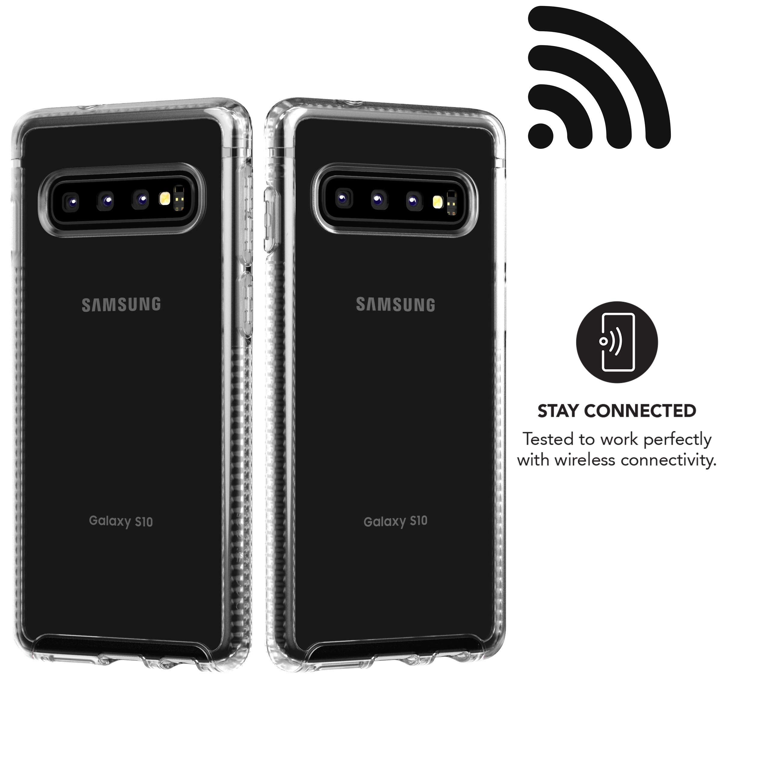 Tech21 Protective Samsung Galaxy S10 Case Ultra Thin Back Cover With Bulletshield Protection - Pure Clear - Transparent