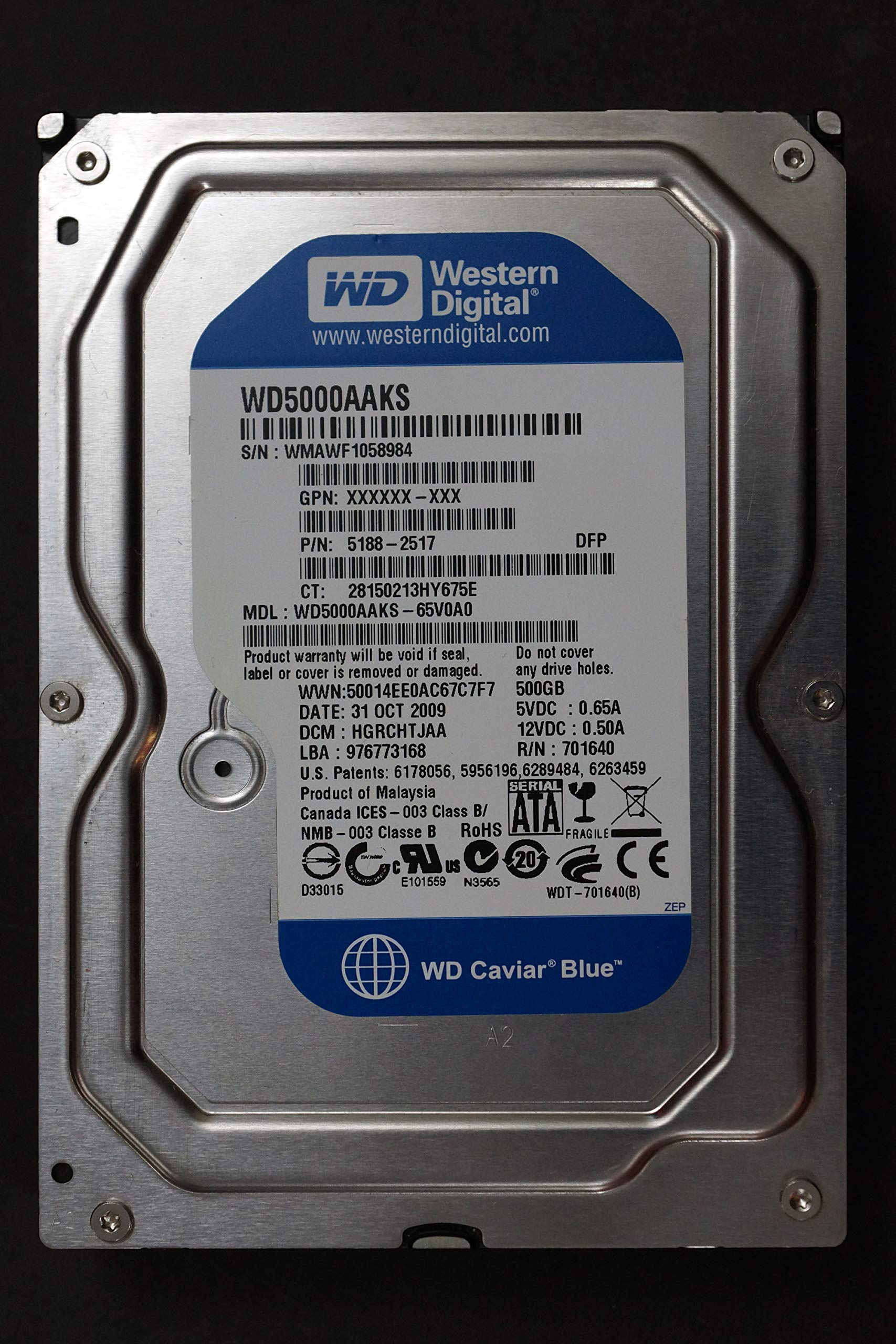 Western Digital Wd5000Aaks 500Gb Hard Drive