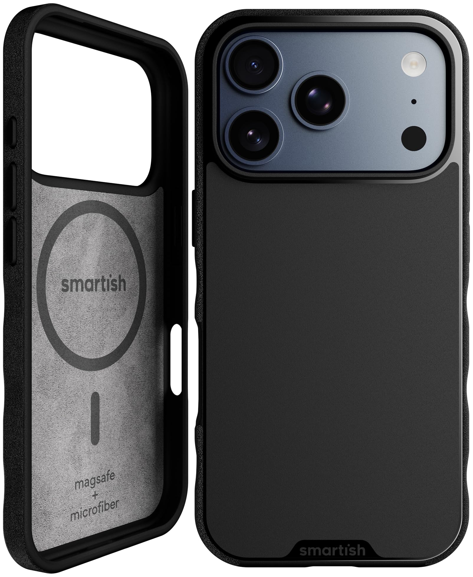 Smartish iPhone 17 Pro MagSafe Case - Gripmunk Magnetic Slim Case [Lightweight + Protective] Thin Grip Cover with Microfiber Lin