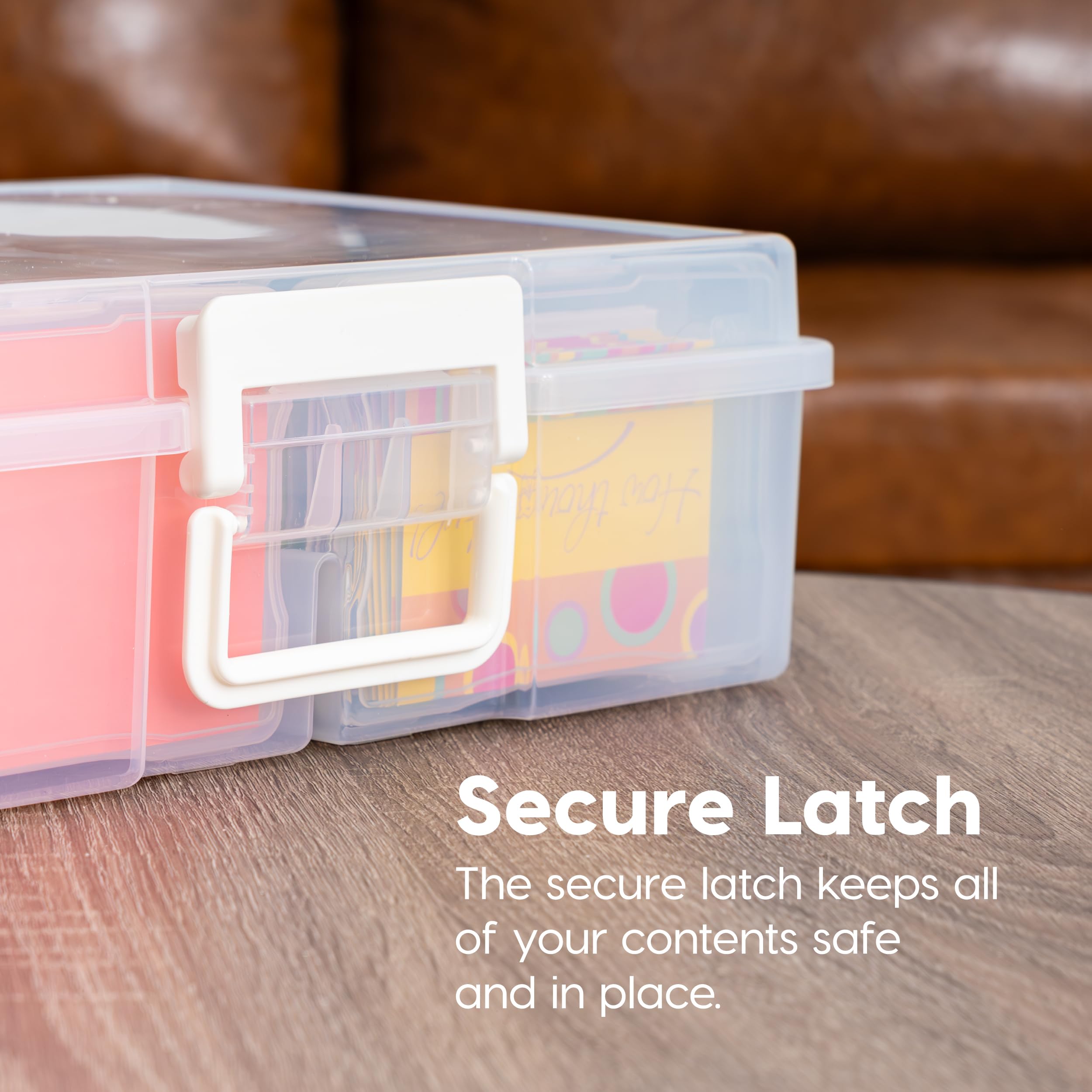 Iris Usa 4'' X 6'' Photo Storage Craft Keeper, 2 Pack, Main Container With 16 Organization Cases For Pictures, Crafts, Scrapbook