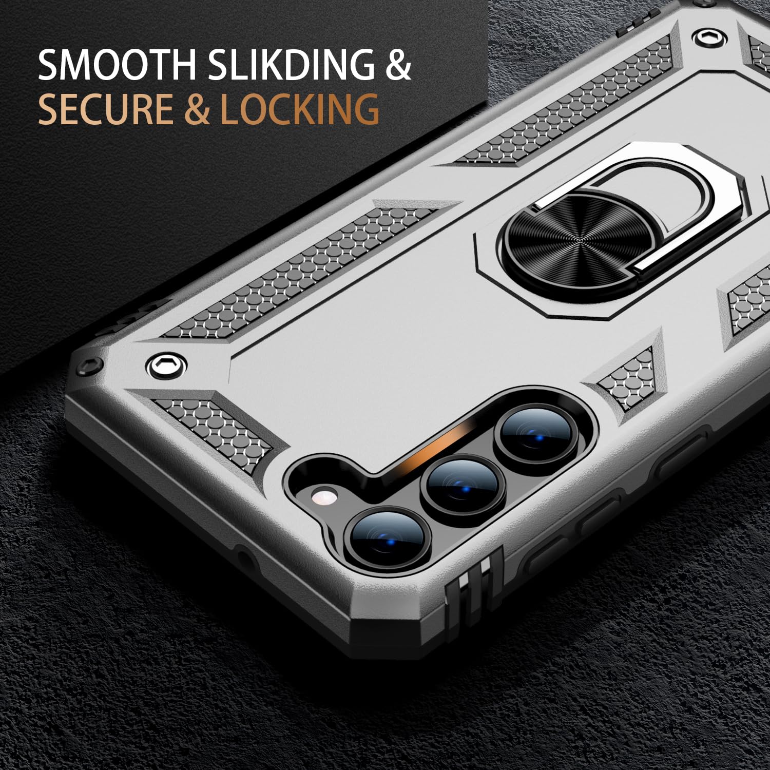 Ikazz For Galaxy S23 Plus Case,Military Grade Shockproof Heavy Duty Protective Phone Cover Pass 16Ft Drop Test With Magnetic Kic