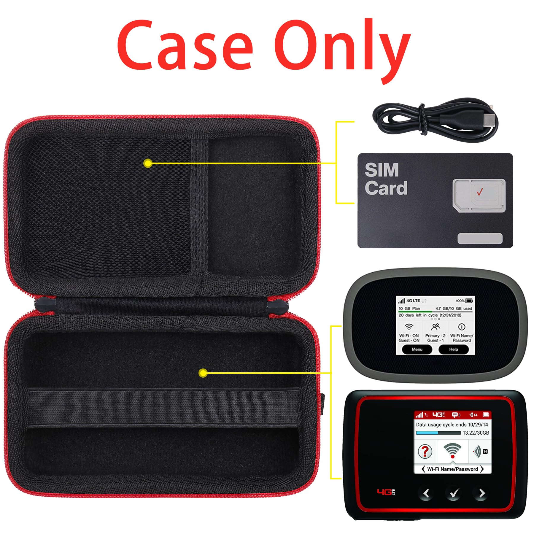 Aenllosi Hard Storage Case Replacement Compatible With Jetpack Verizon Mifi 6620L/8800L,Holder For Jetpack 4G Lte Mobile Hotspot