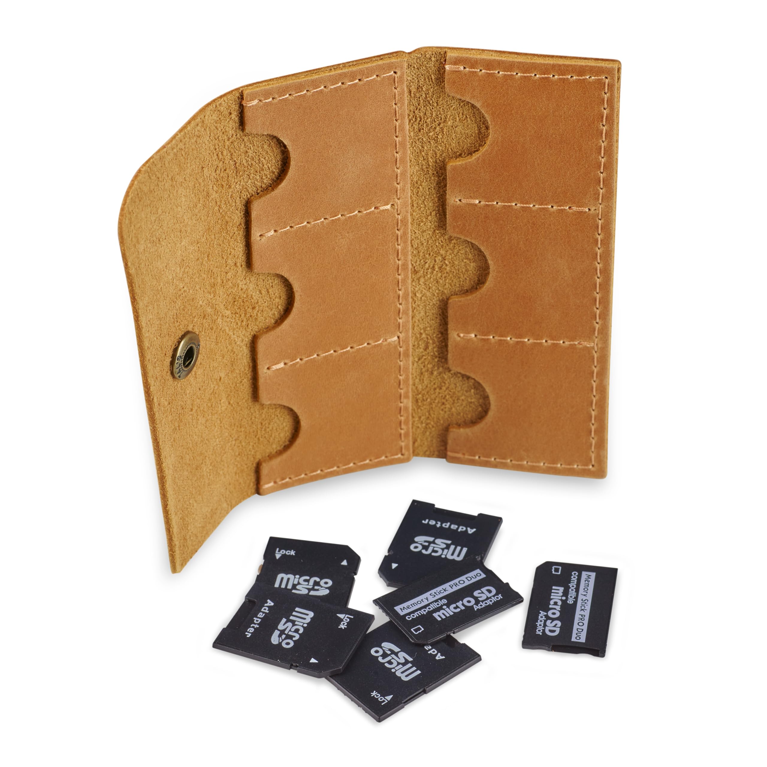 Leather Sd Card Holder, Sd Card Case, Micro Sd Card Holder Organizer, Sd Card Storage Case, Memory Card Case Cover, Travel Memor