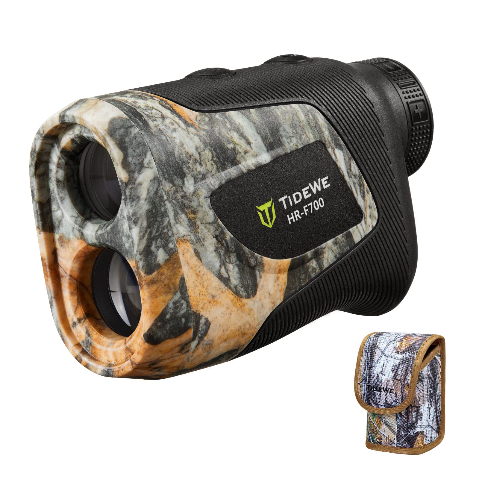 Tidewe Hunting Rangefinder With Rechargeable Battery, 700Y Camo Laser Range Finder 6X Magnification, Distance/Angle/Speed/Scan M