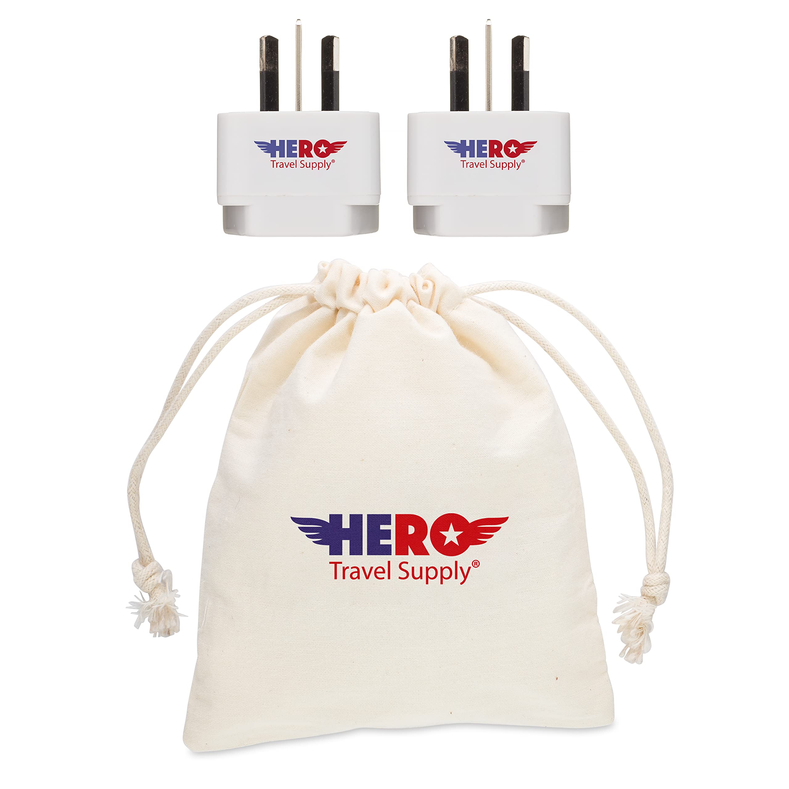 Hero Travel Supply Premium Us To Australia & New Zealand Power Adapter Plug (Type I, Pack Of 3, Grounded)