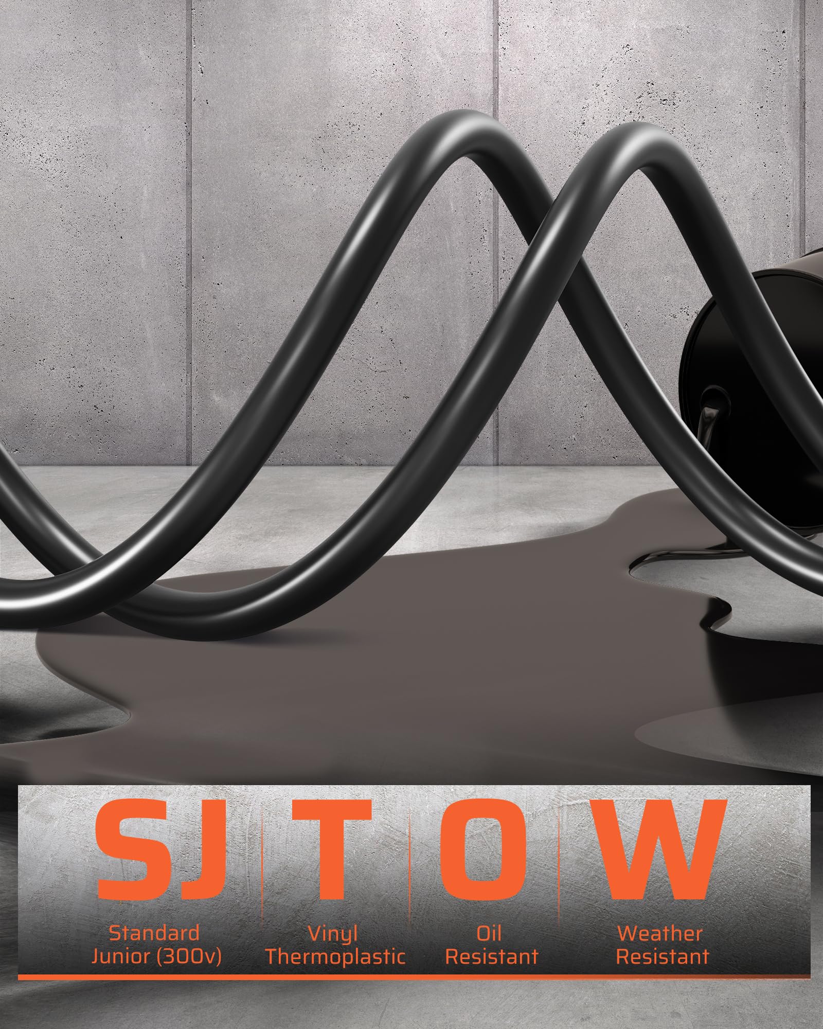 Dewenwils Retractable Extension Cord Reel, 75 Ft Heavy Duty Power Cord, 14/3C Sjtow, Lighted Triple Tap Outlets, 10A Circuit Bre