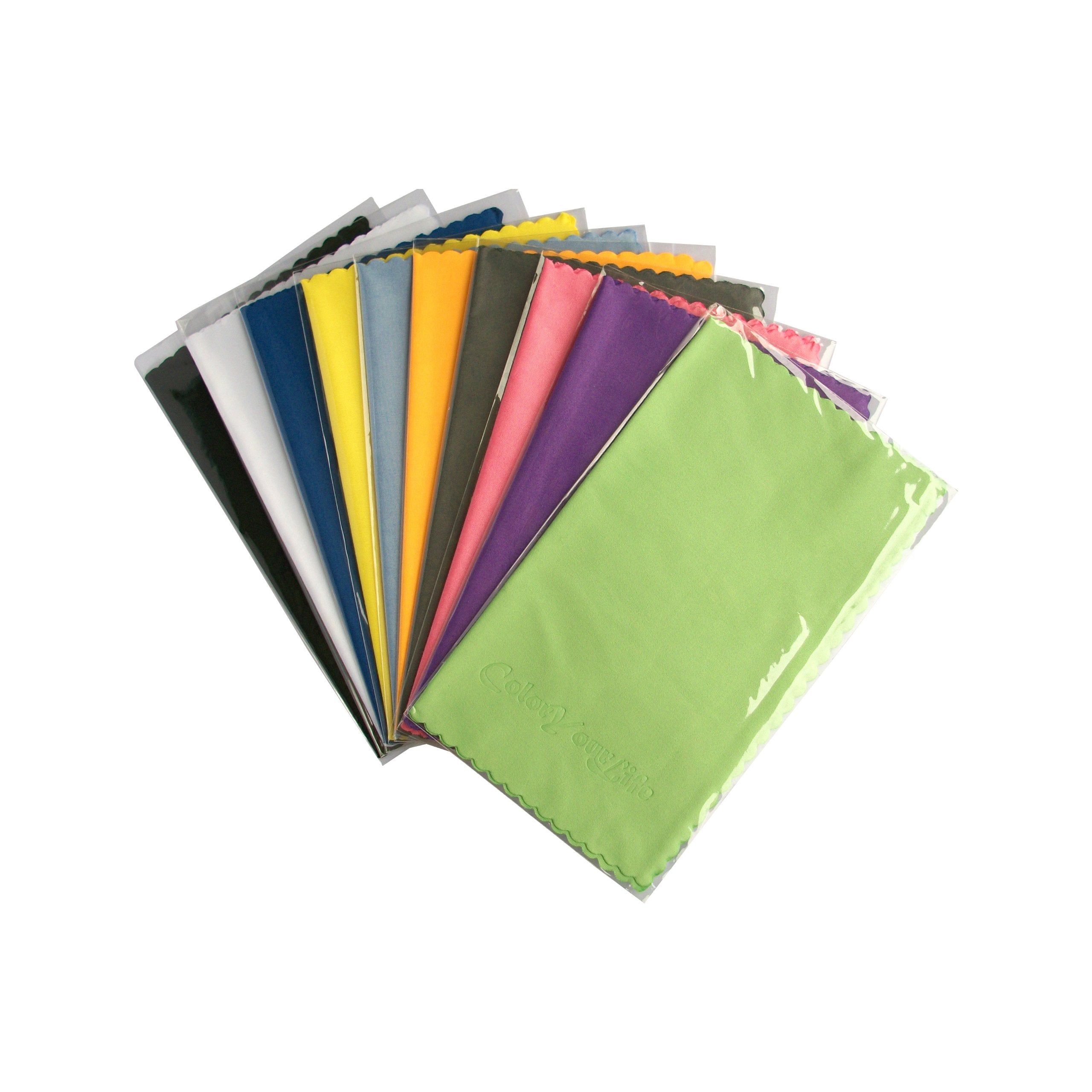 Coloryourlife 10 Pack Microfiber Cleaning Cloths For Smart Phones, Laptops, Tablets, Lenses, Lcd Monitor, Tv, Camera, Glasses, Optics Etc