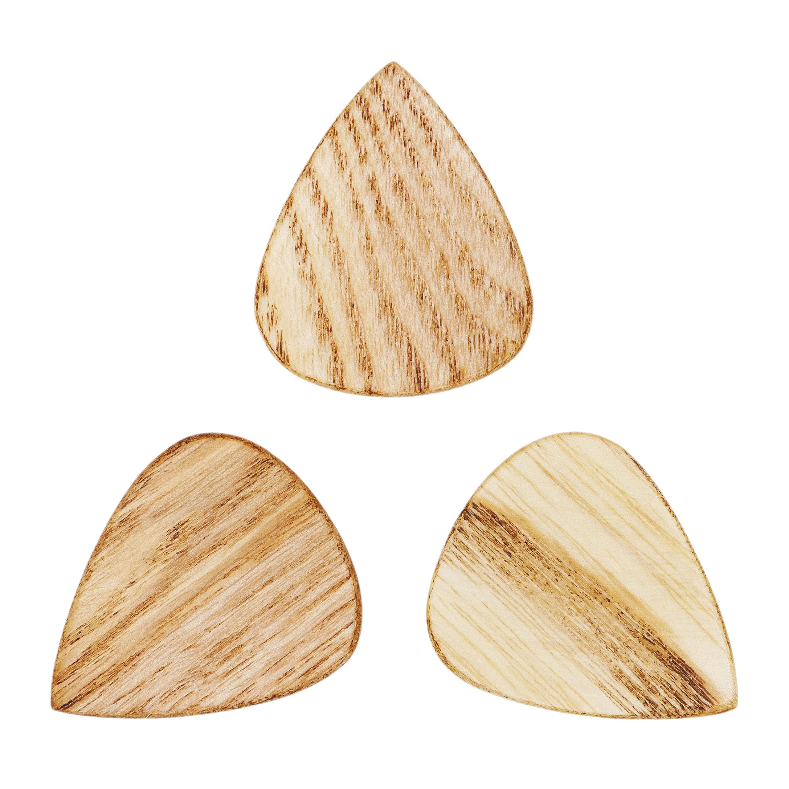 Ash Wood Guitar Or Bass Pick   1.5 Mm Heavy Gauge   351 Shape   Natural Finish Handmade Specialty Exotic Plectrum   24 Pack New