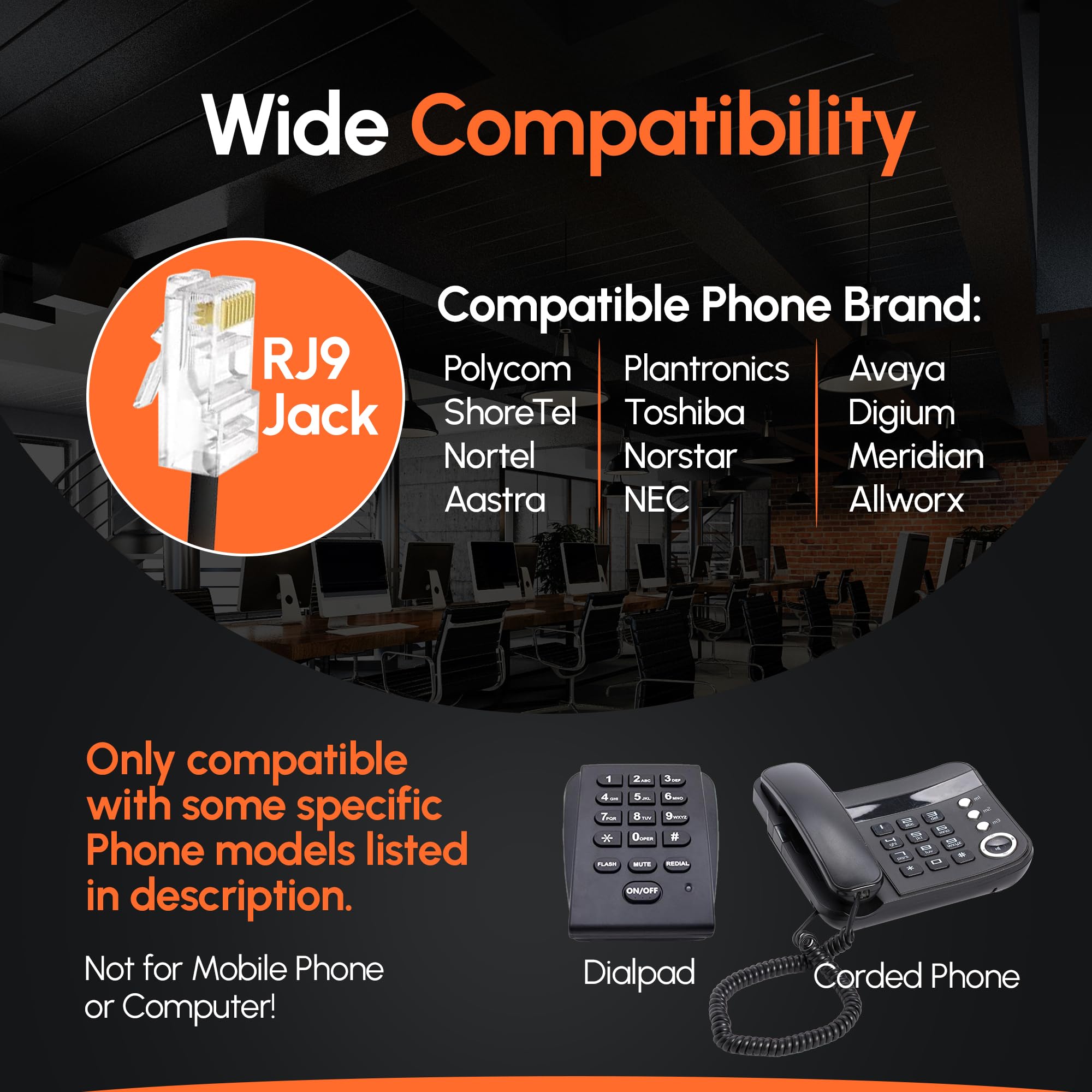 Spracht Zum Rj9 Dual Ear Headset With Noise Canceling Microphone For Desk Phones | Compatible With Desk Phones | Not For Compute