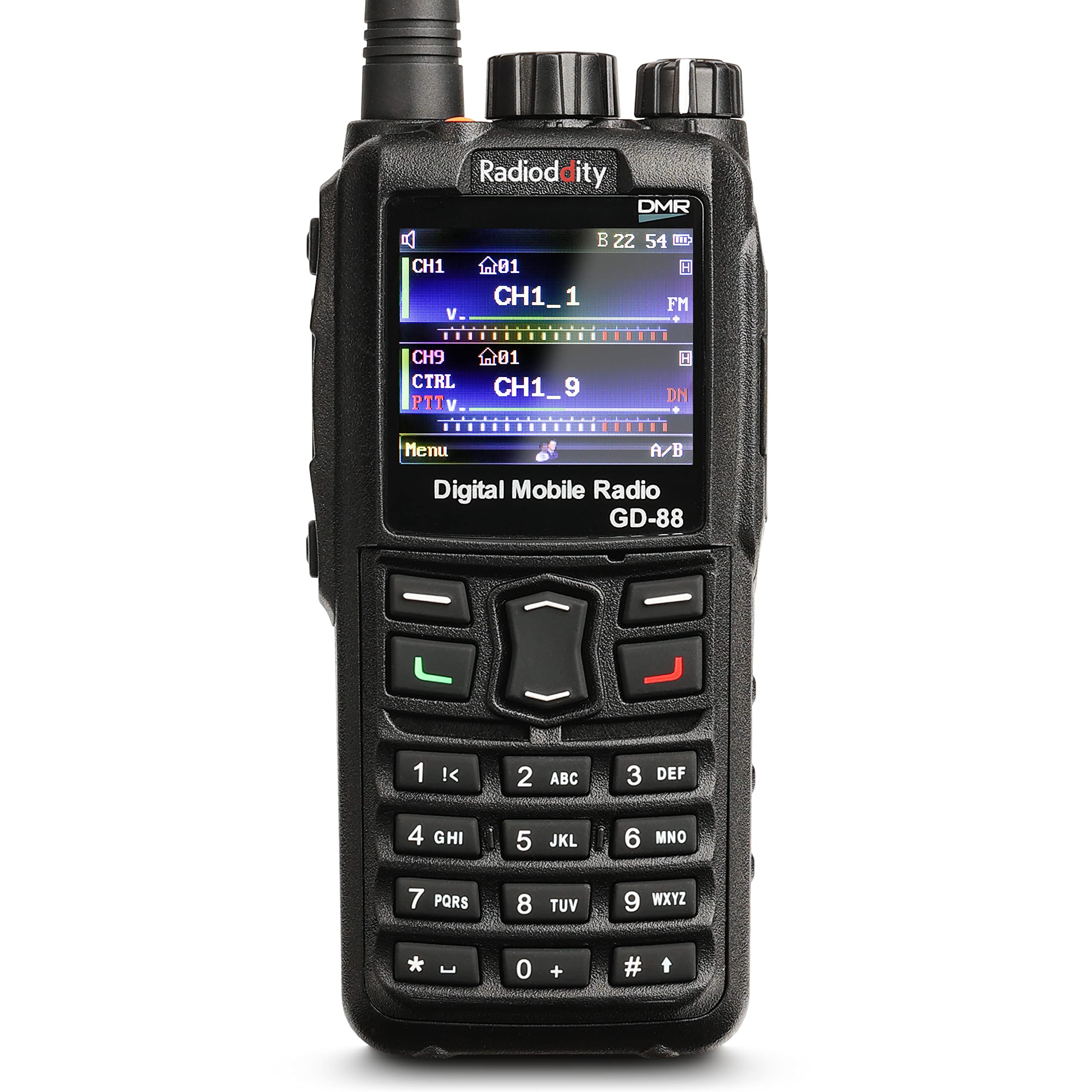 Radioddity Gd 88 Dmr & Analog 7W Handheld Radio, Vhf Uhf Dual Band Ham Two Way Radio, With Gps/Aprs, Cross Band Repeater, Sfr, 3