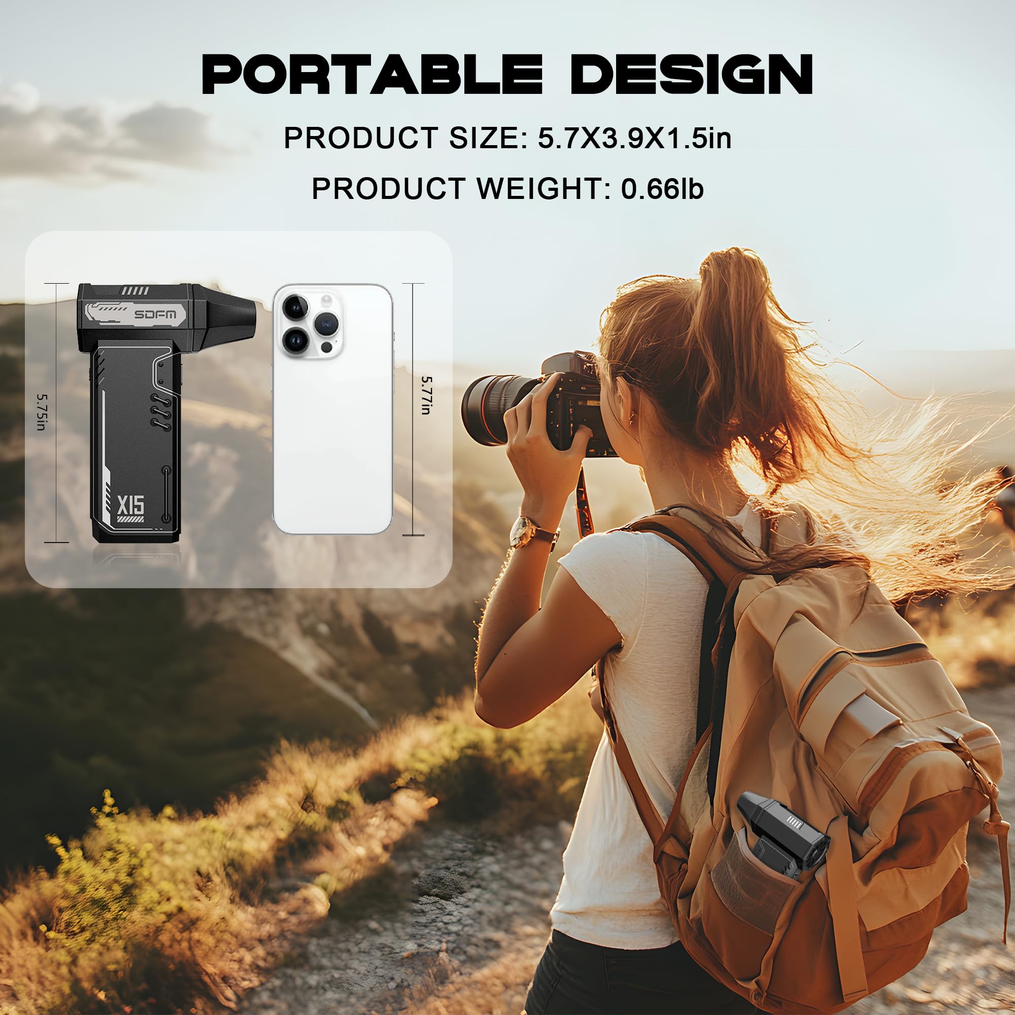 Sdfm Compressed Air Duster - 180,000 Rpm Electric Air Duster - With Brushless Motor, 3-Gear Adjustable Air Duster - For Keyboard