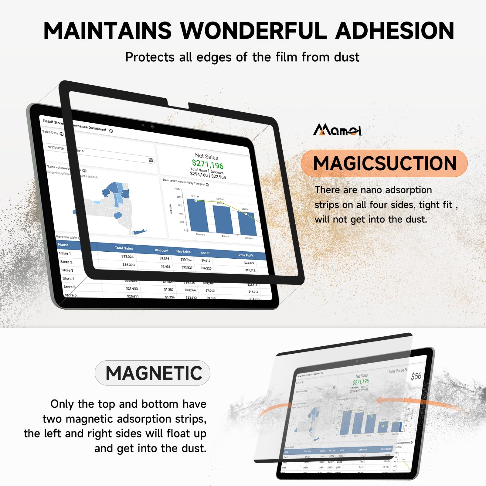 Magicsuction Paper Screen Protector For Google Pixel Tablet 11 Inch 2023, Write And Draw Like On Paper, Pixel Tablet 10.95'' Ant