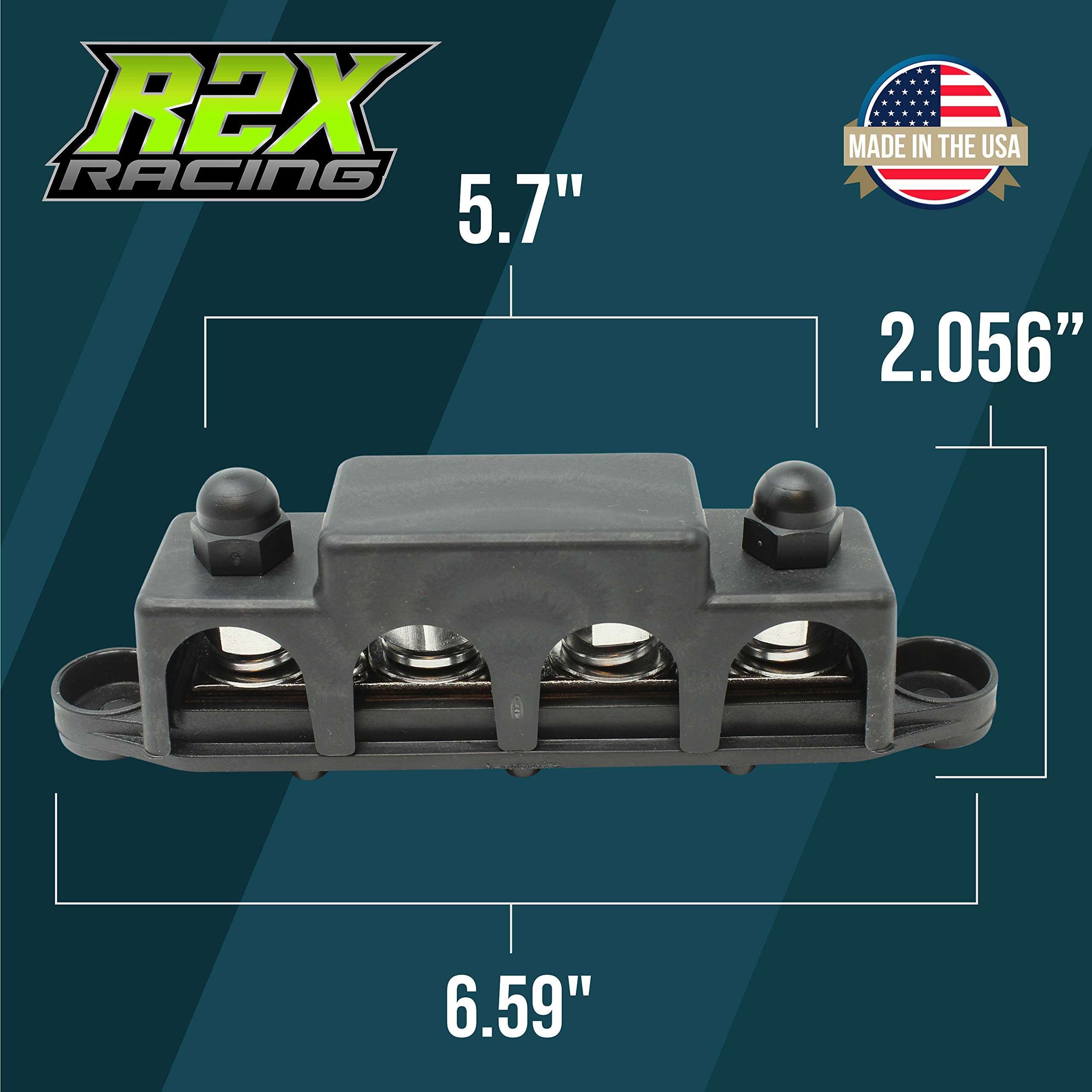 4 Post Power Distribution Block Bus Bar Pair With Cover   Made In The Usa   250 Amp Rating   Marine Bus Bar, Automotive, And Sol