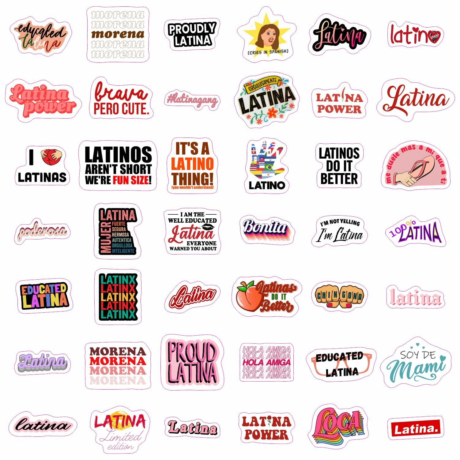 Latina Stickers, Latino Stickers, Latin Stickers For Water Bottles & Laptop   Latina Gifts Women, Latina Stuff   Latina Girl, Vi